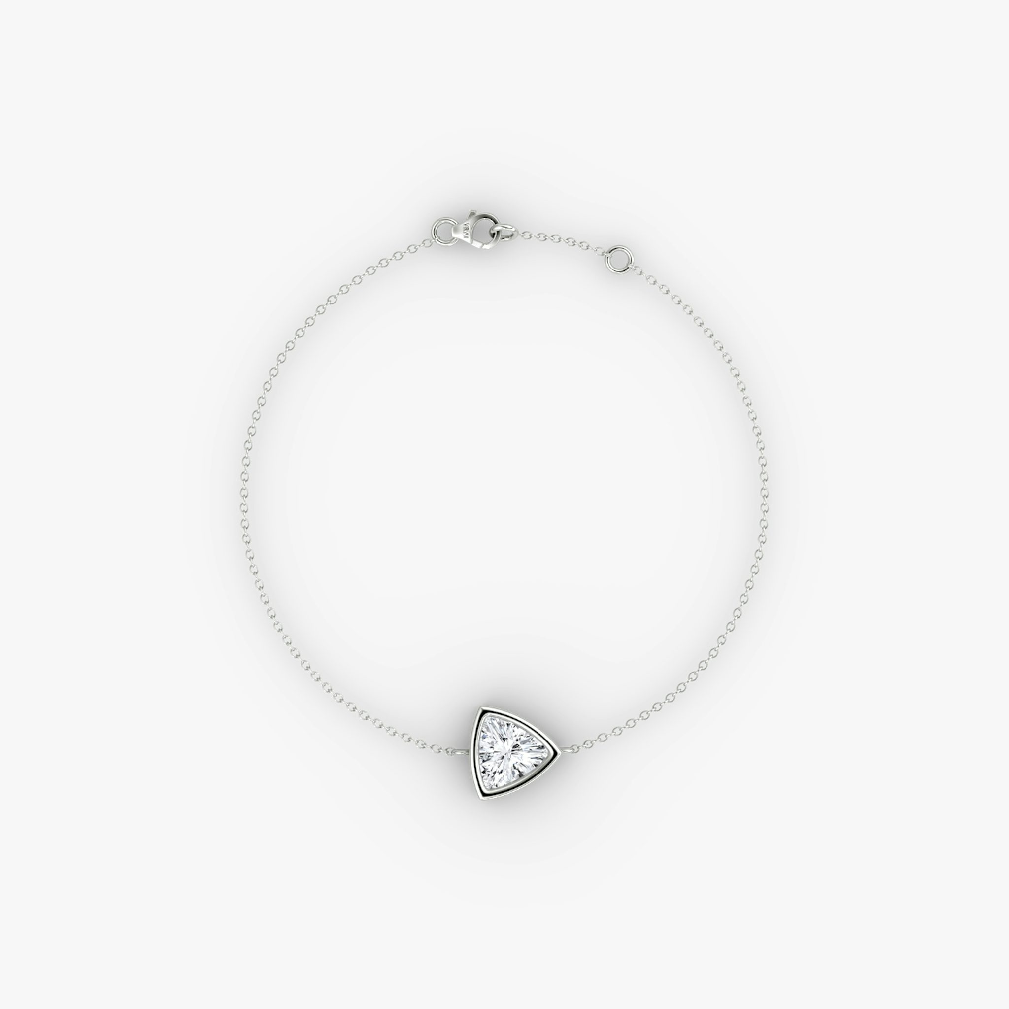 Bezel Solitaire Bracelet | Trillion | 14k | White Gold | caratWeight: 0.50ct