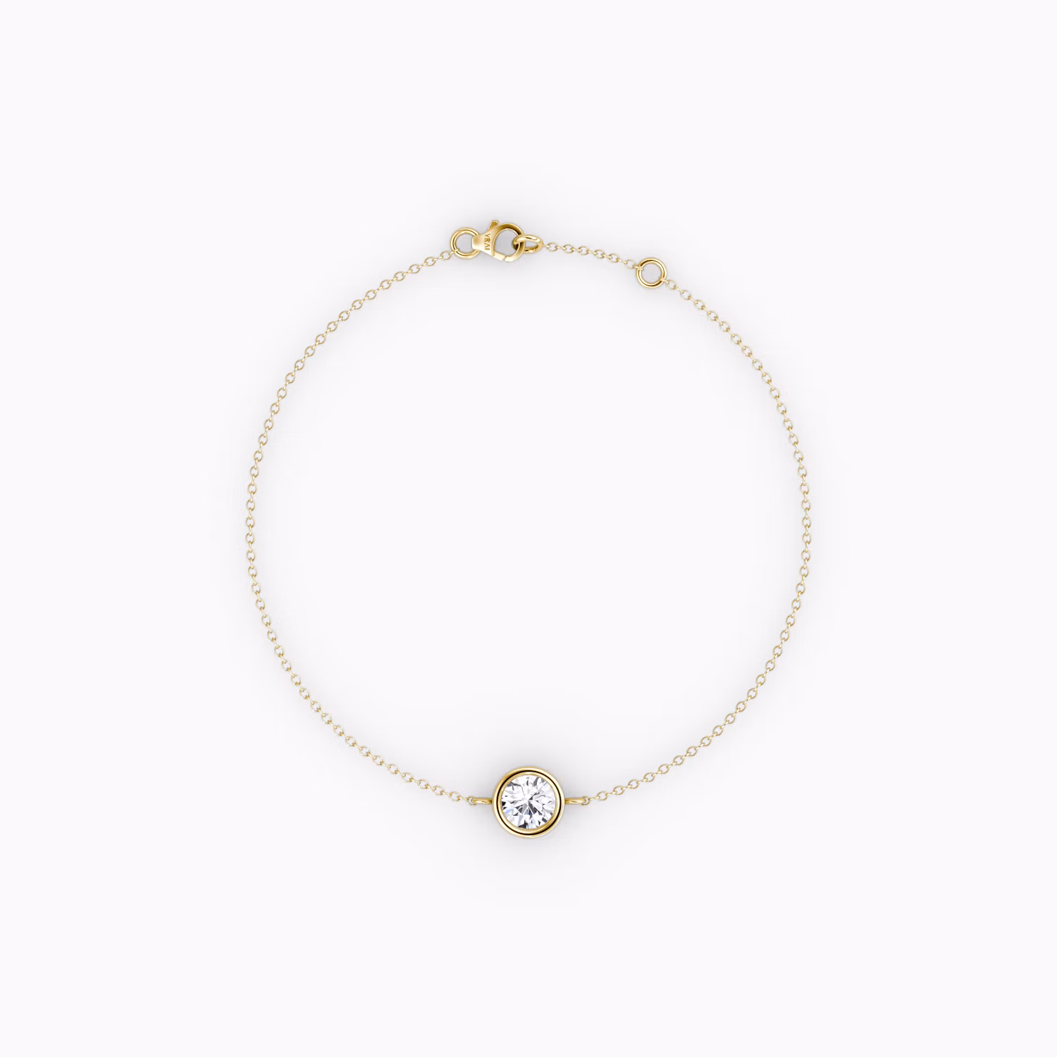 Bezel Solitär Armband Rund