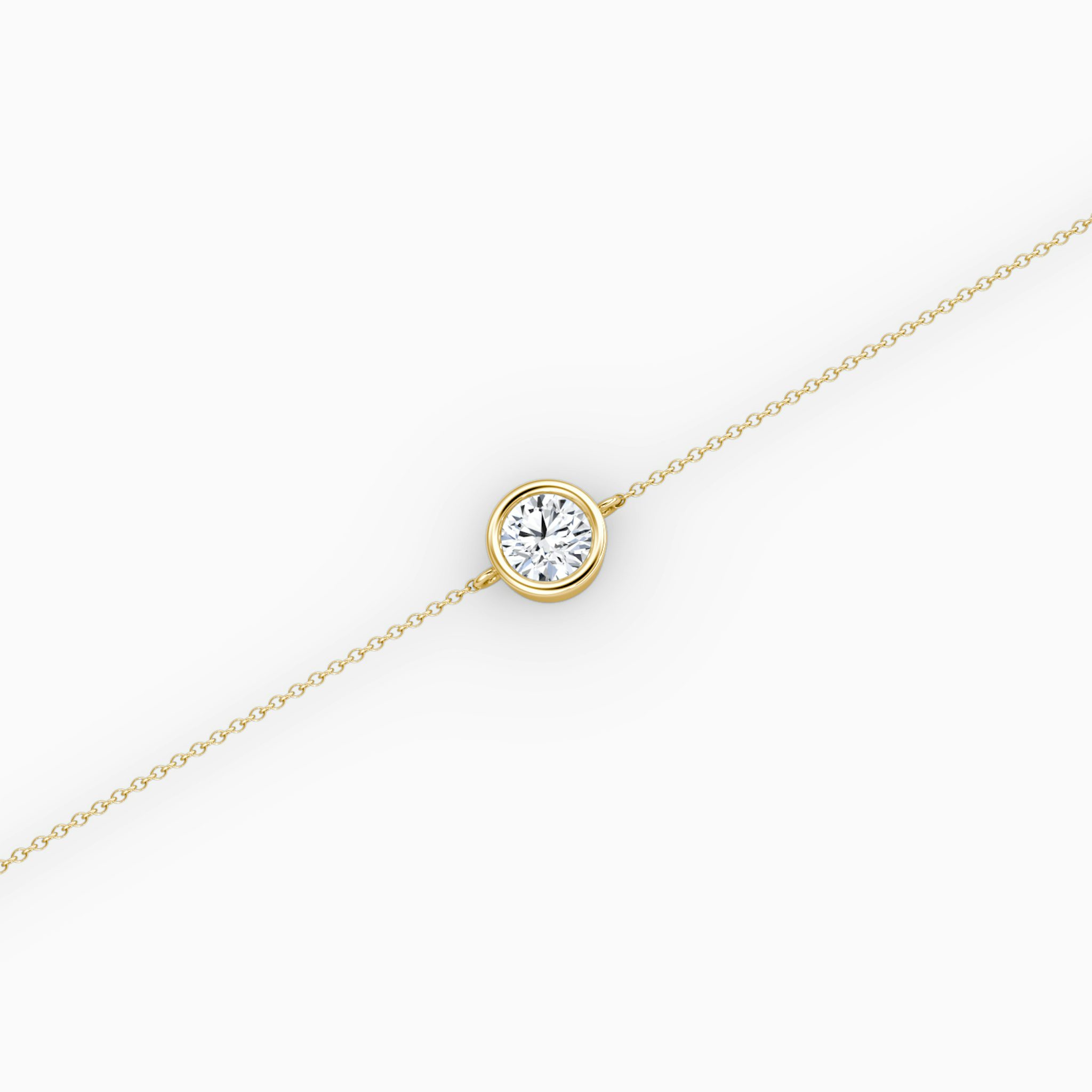 Bezel Solitaire Bracelet | Round Brilliant | 14k | Yellow Gold | caratWeight: 0.25ct