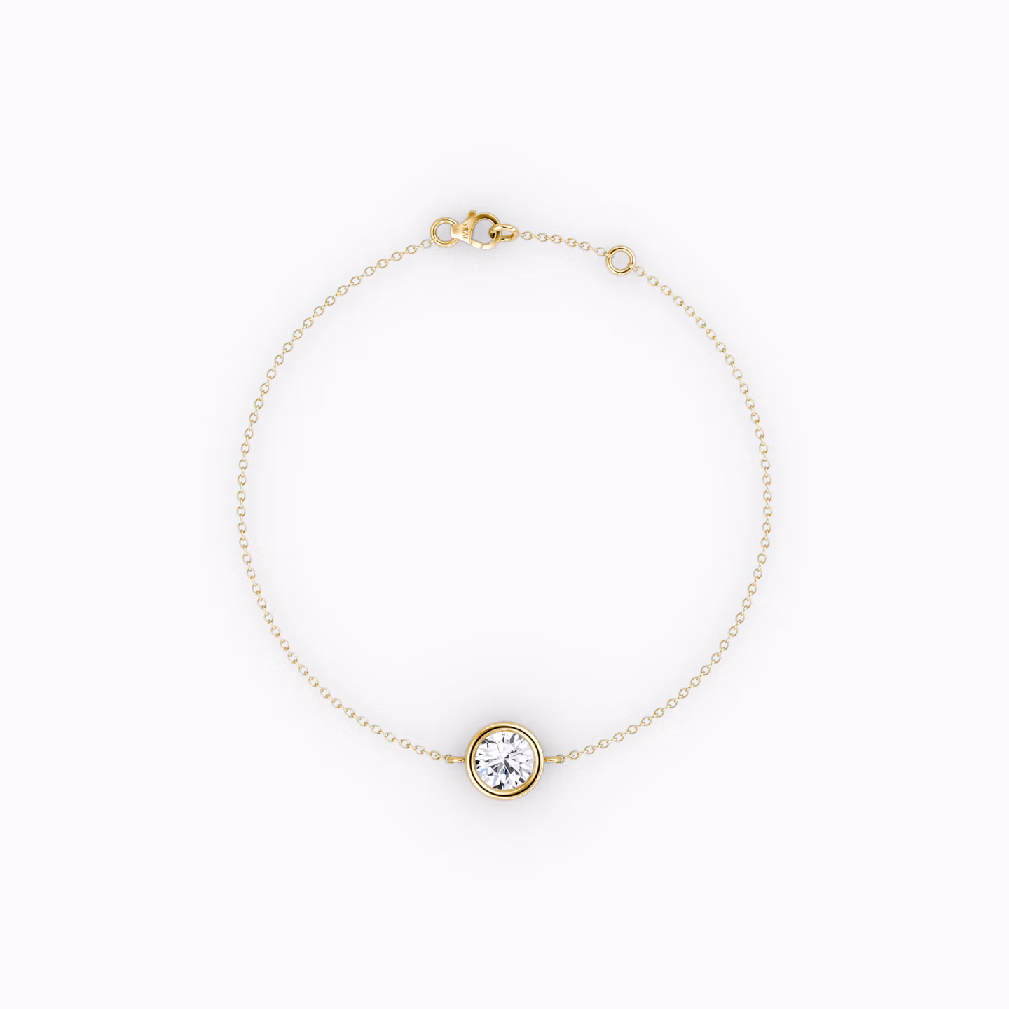 Bezel Solitaire Bracelet | Round Brilliant | 14k | Yellow Gold | caratWeight: 0.25ct