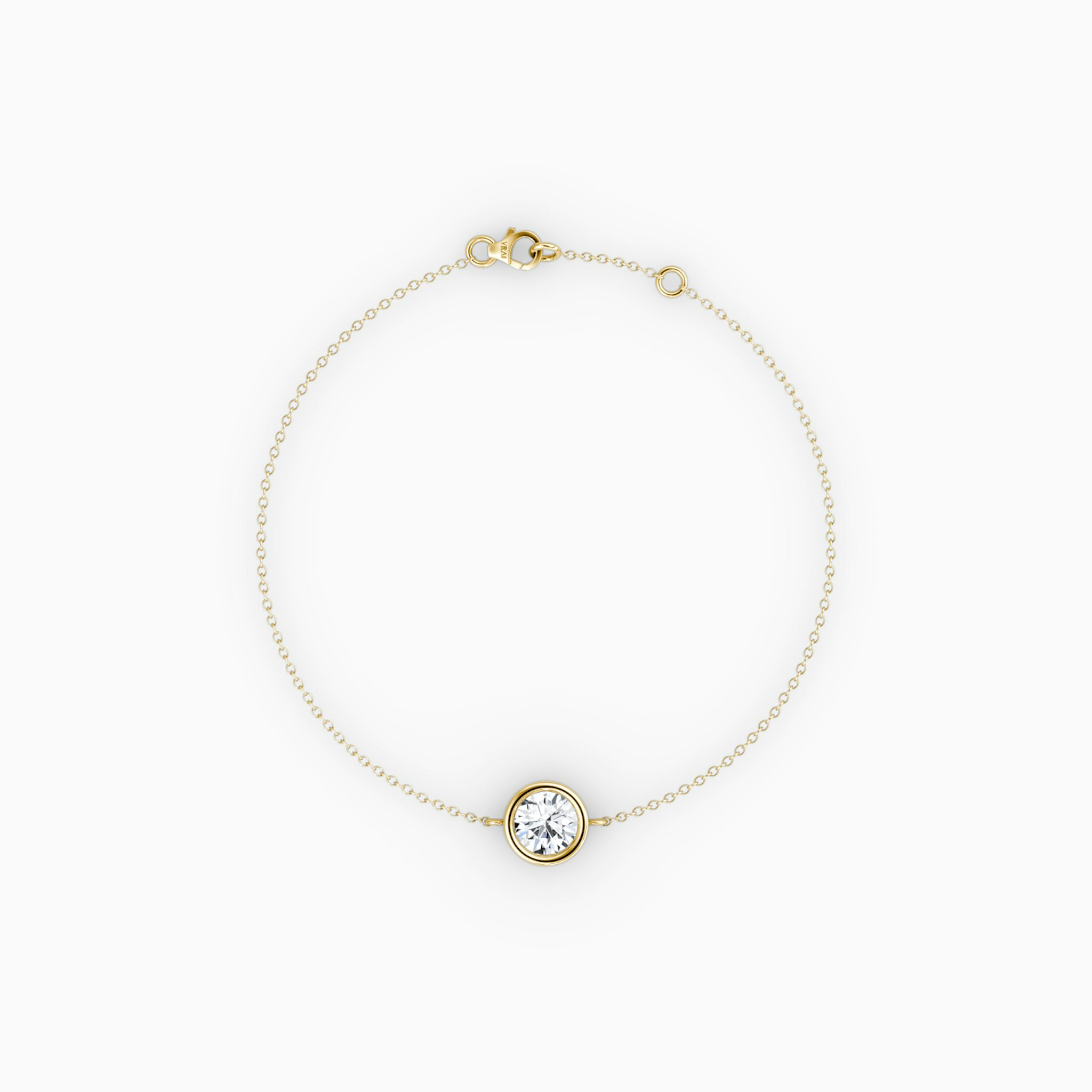 Bezel Solitaire Bracelet | Round Brilliant | 14k | Yellow Gold | caratWeight: 0.25ct