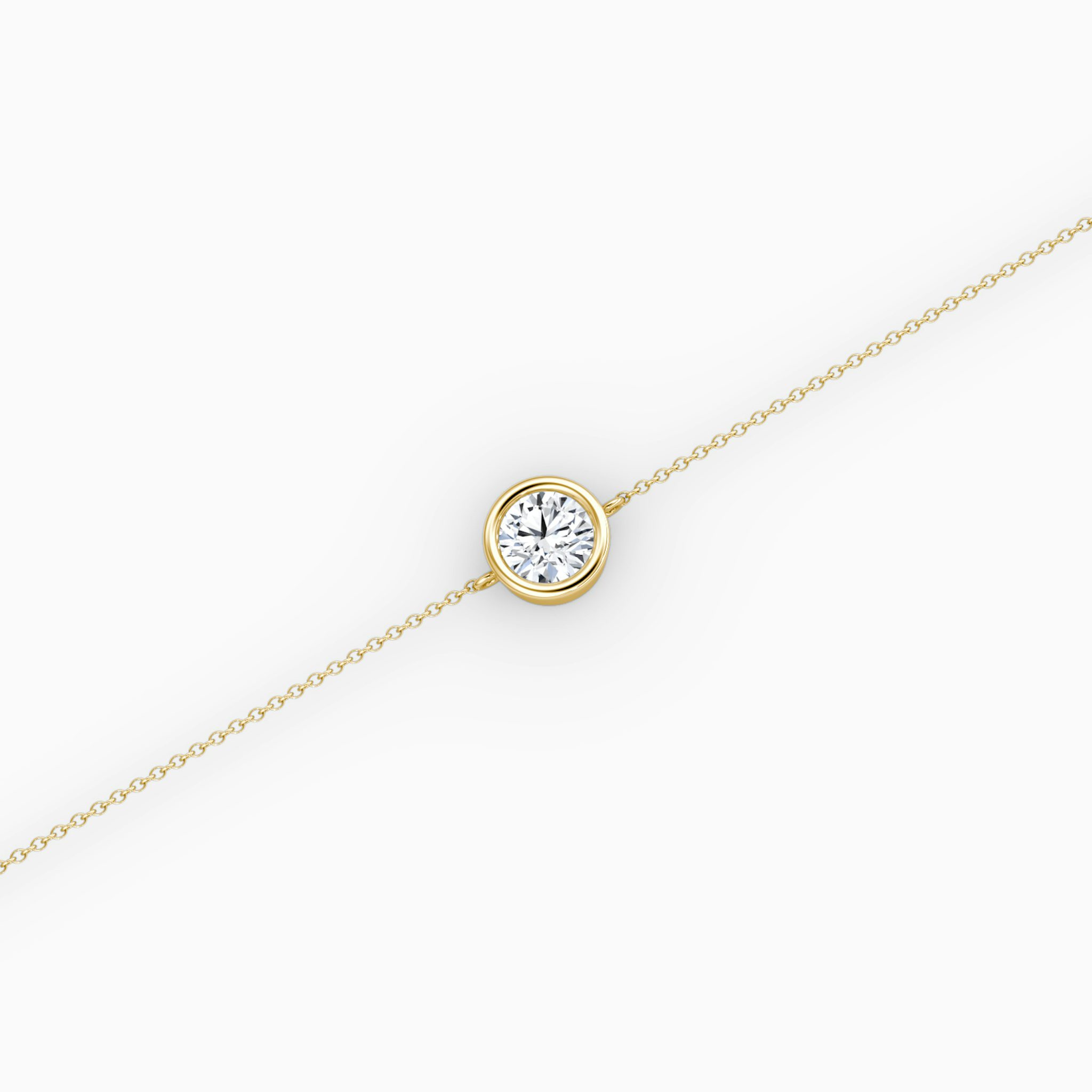 Bezel Solitaire Bracelet | Round Brilliant | 14k | Yellow Gold | caratWeight: 0.30ct