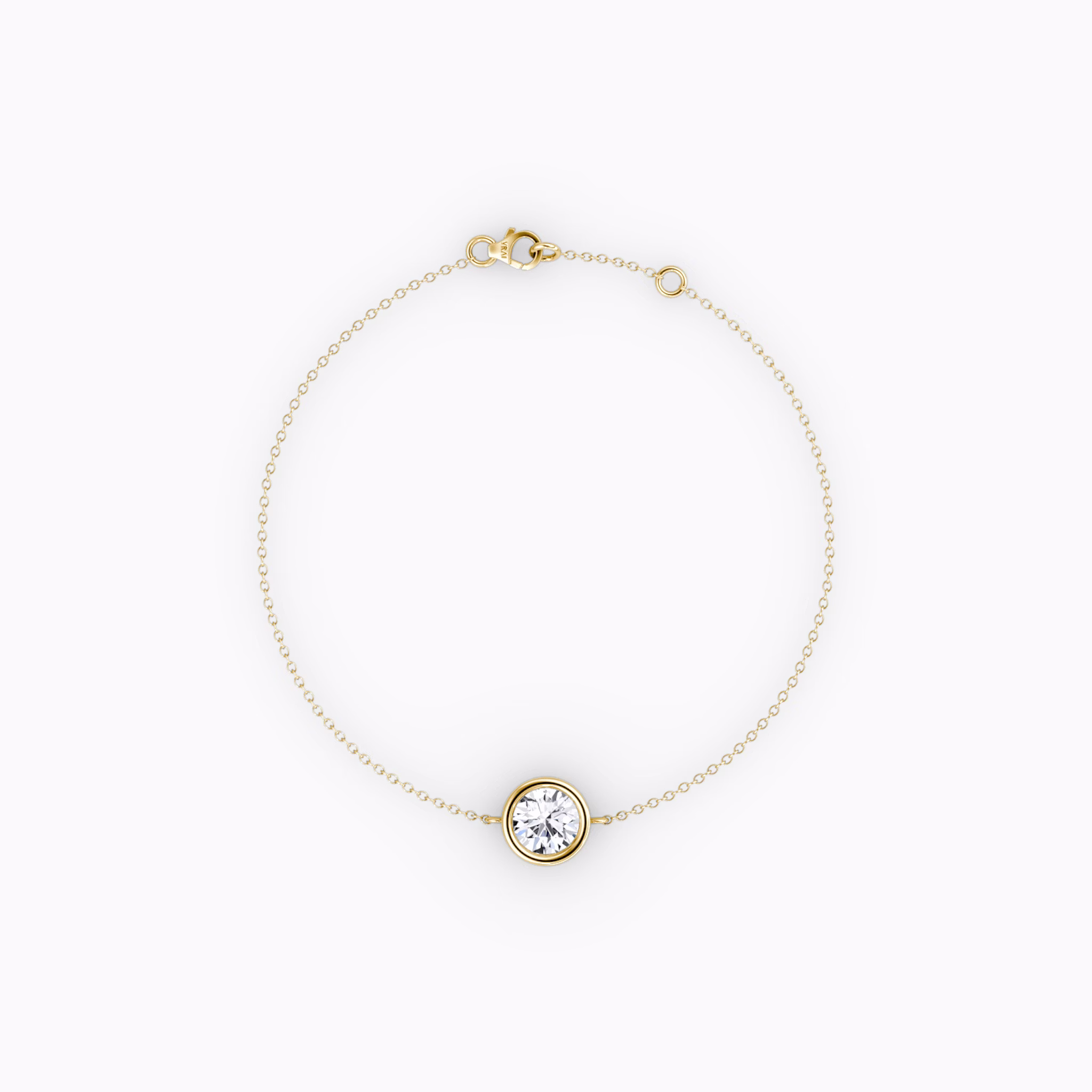 Bezel Solitaire Bracelet | Round Brilliant | 14k | Yellow Gold | caratWeight: 0.30ct