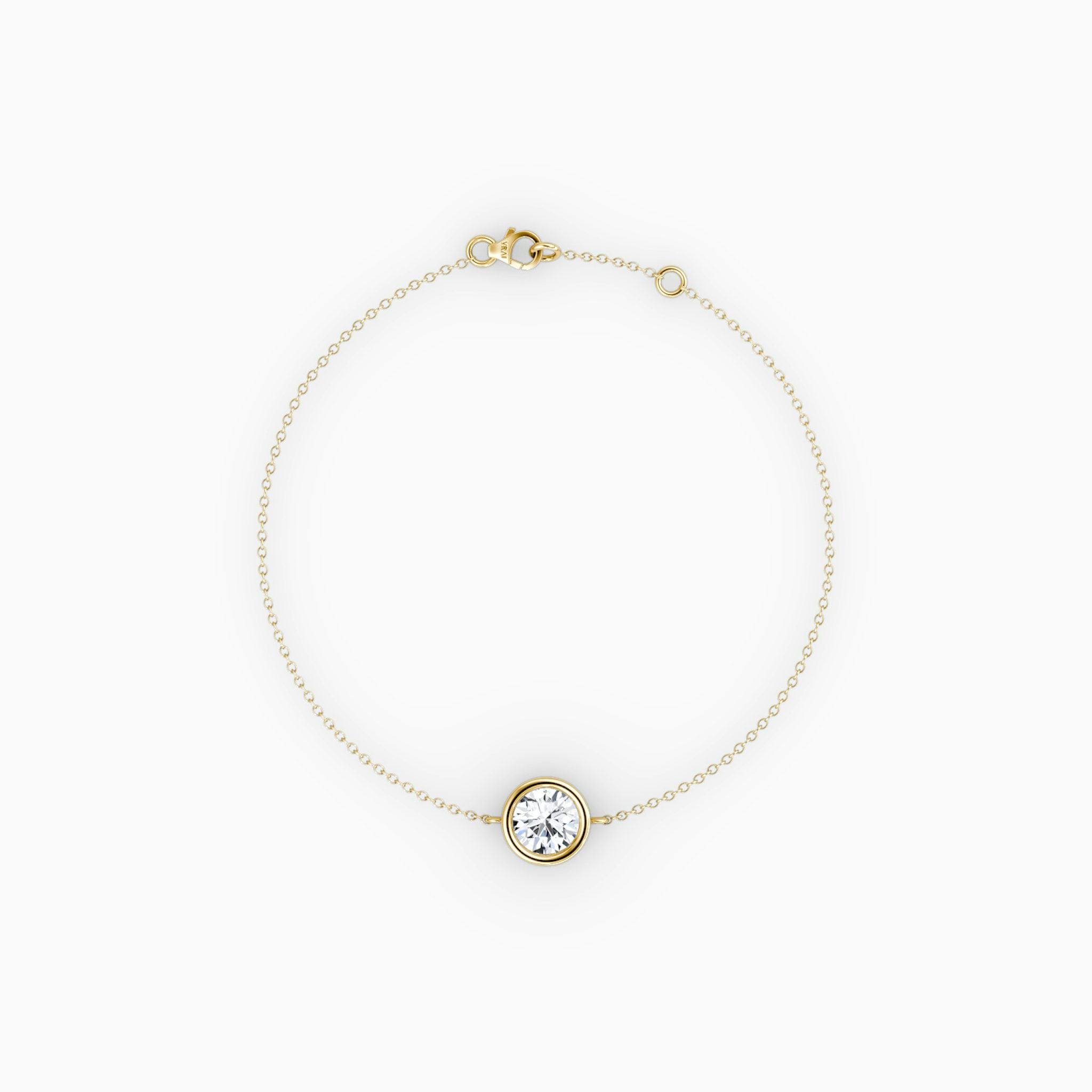Bezel Solitaire Bracelet | Round Brilliant | 14k | Yellow Gold | caratWeight: 0.30ct