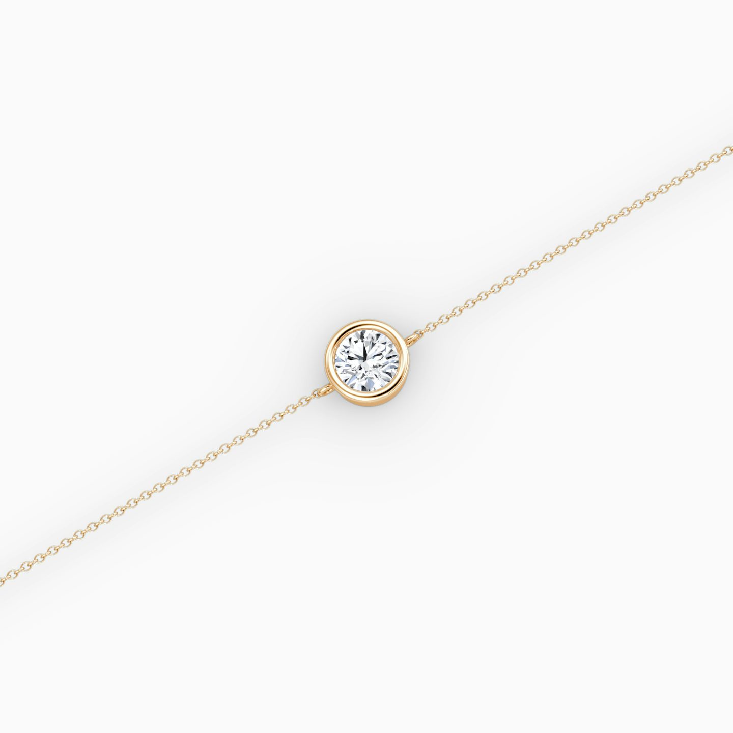 Bezel Solitaire Bracelet | Round Brilliant | 14k | Rose Gold | caratWeight: 0.40ct