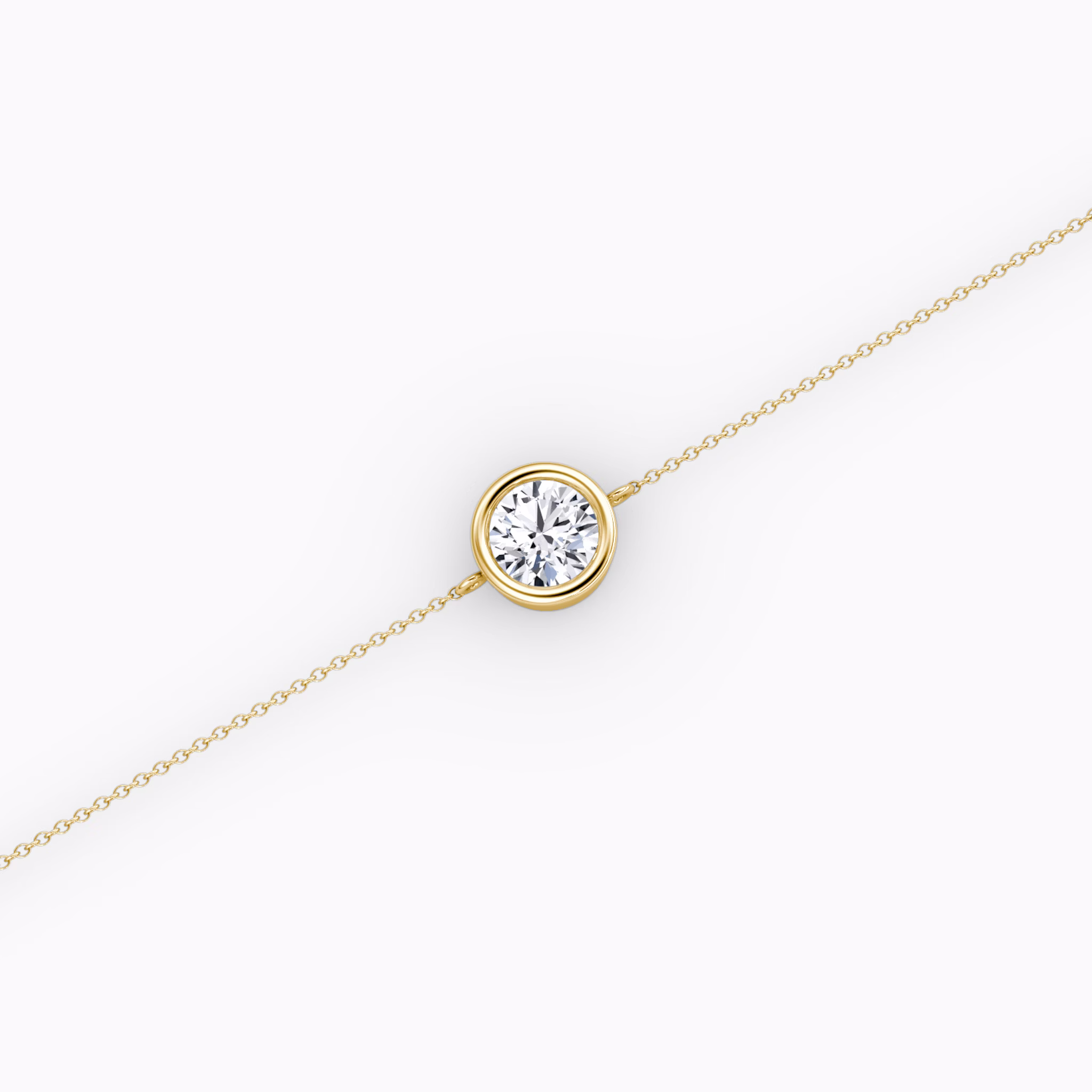 Bezel Solitaire Bracelet | Round Brilliant | 14k | Yellow Gold | caratWeight: 0.50ct