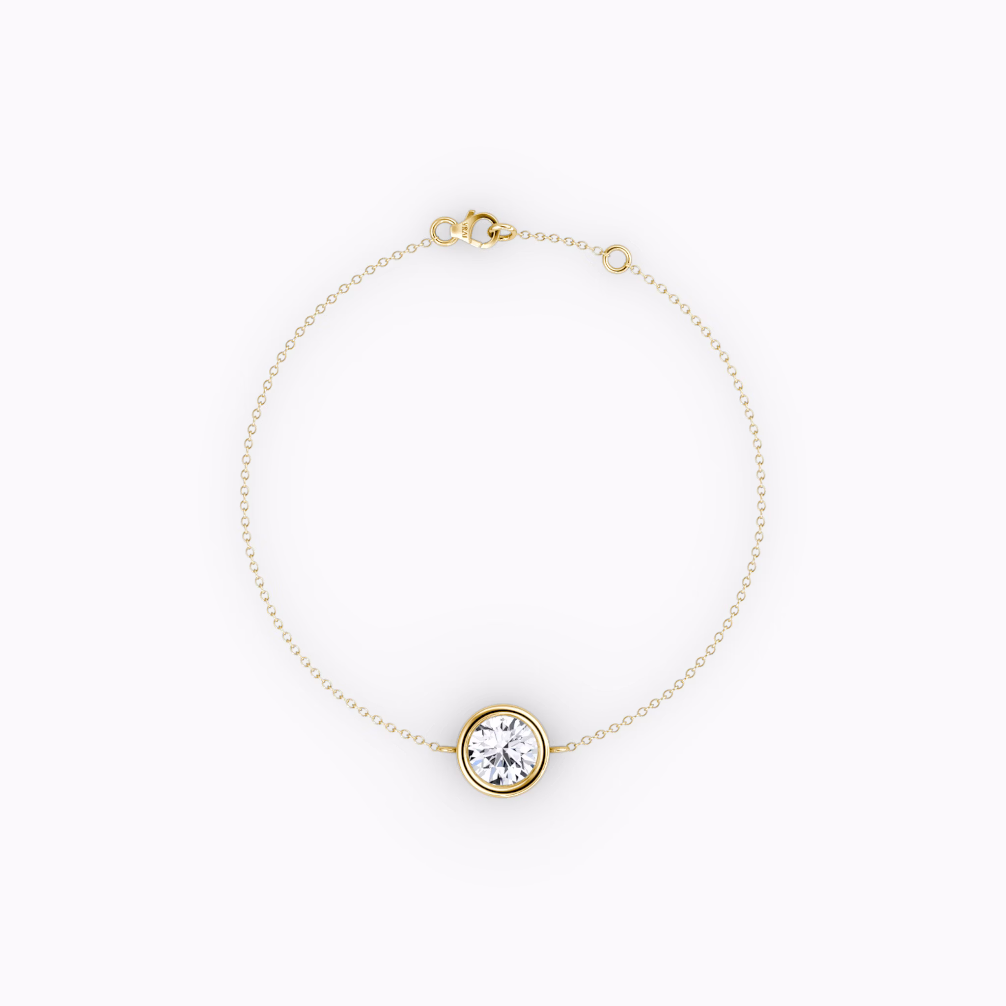 Bezel Solitaire Bracelet | Round Brilliant | 14k | Yellow Gold | caratWeight: 0.50ct