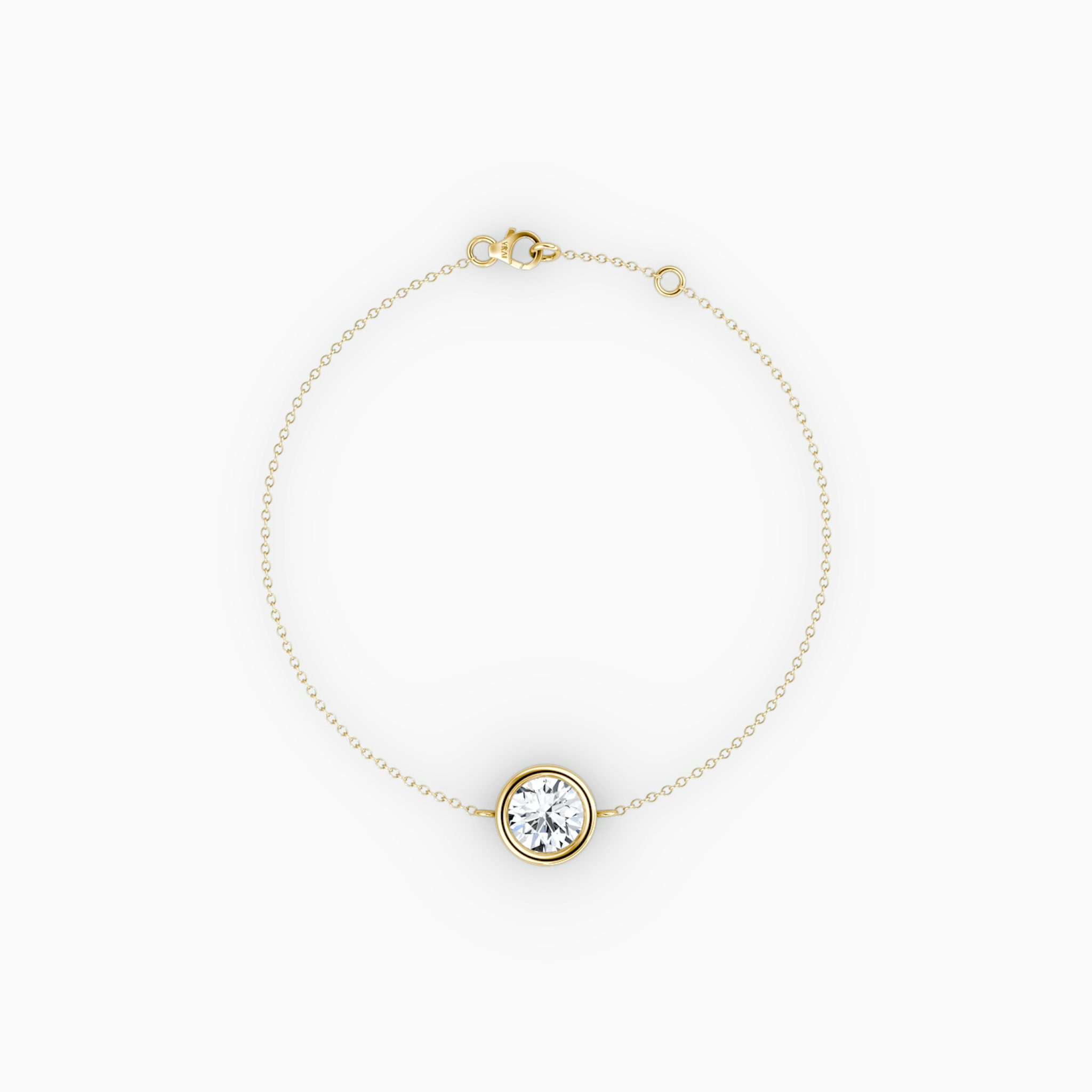 Bezel Solitaire Bracelet | Round Brilliant | 14k | Yellow Gold | caratWeight: 0.50ct