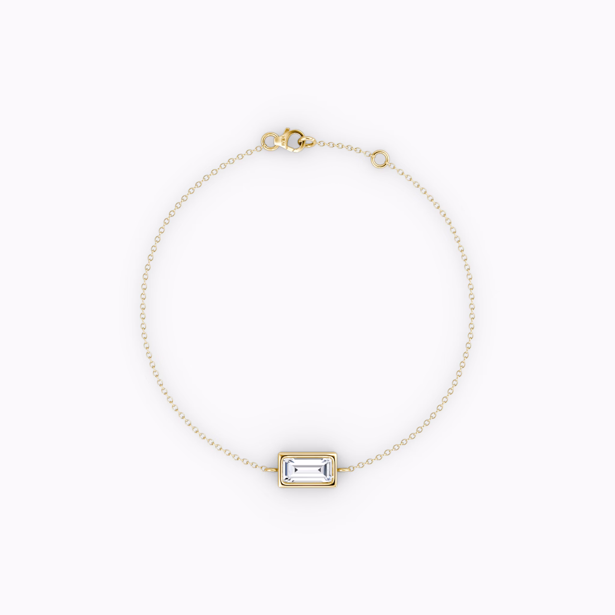 Bezel Solitaire Bracelet | Baguette | 14k | Yellow Gold | caratWeight: 0.25ct