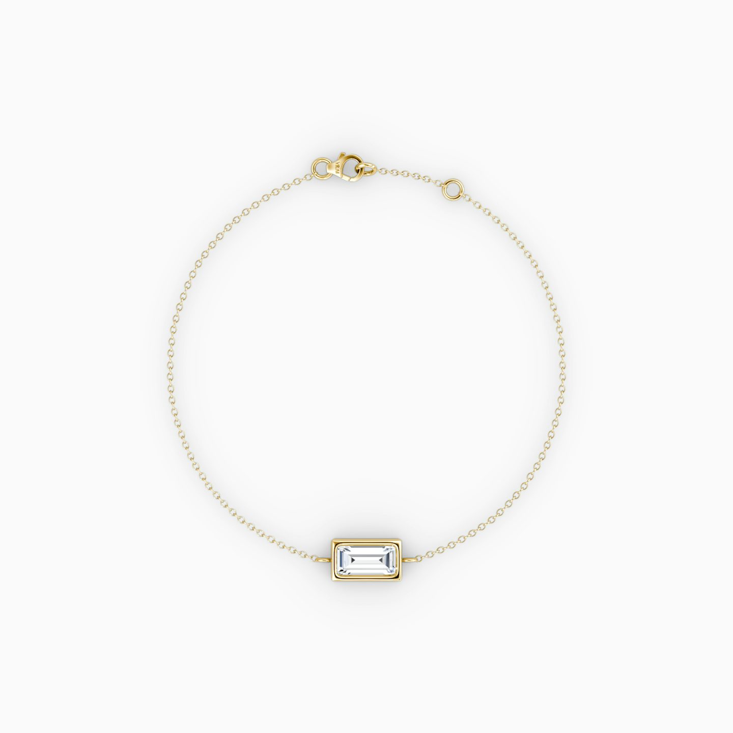 Bezel Solitaire Bracelet | Baguette | 14k | Yellow Gold | caratWeight: 0.25ct