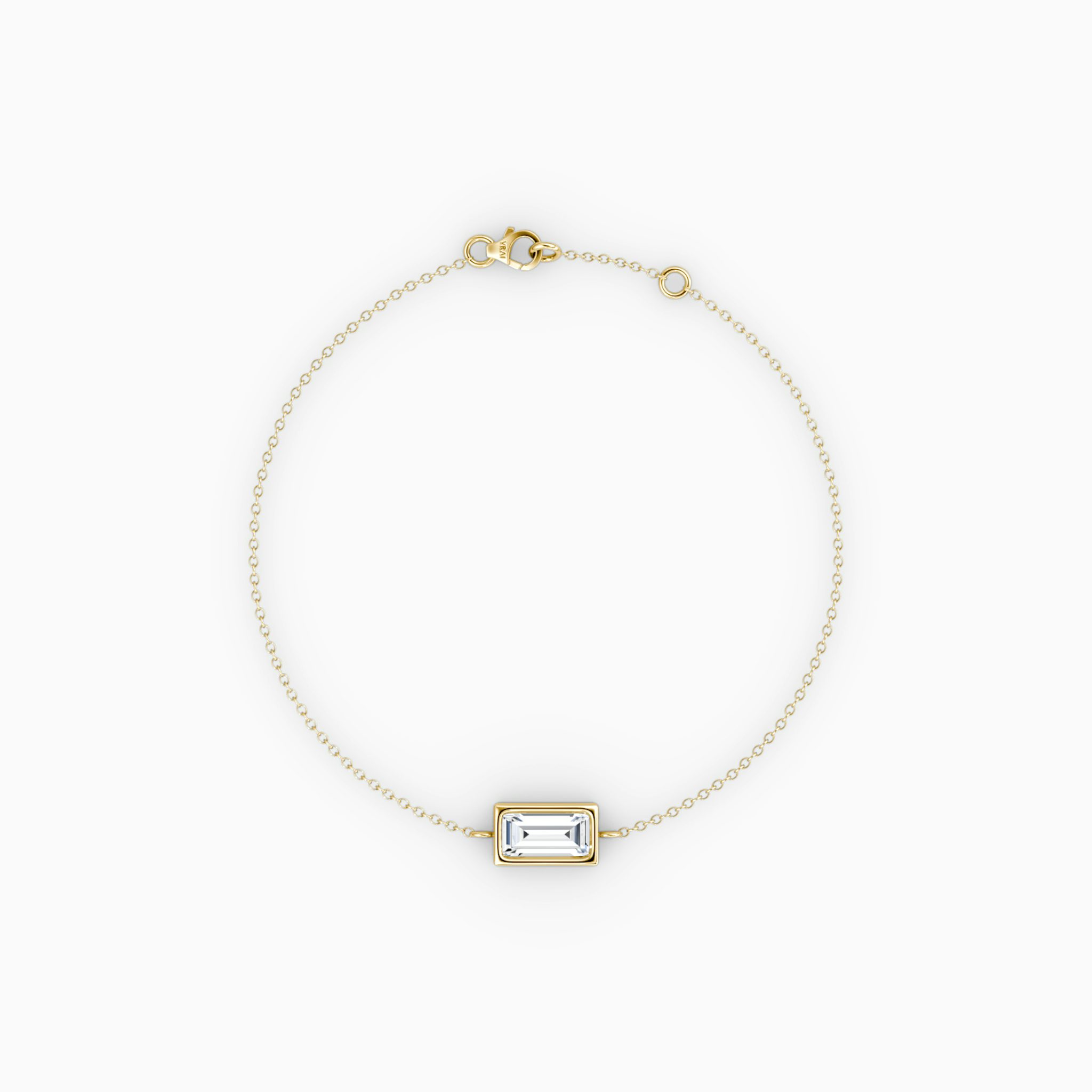 Bezel Solitaire Bracelet | Baguette | 14k | Yellow Gold | caratWeight: 0.25ct