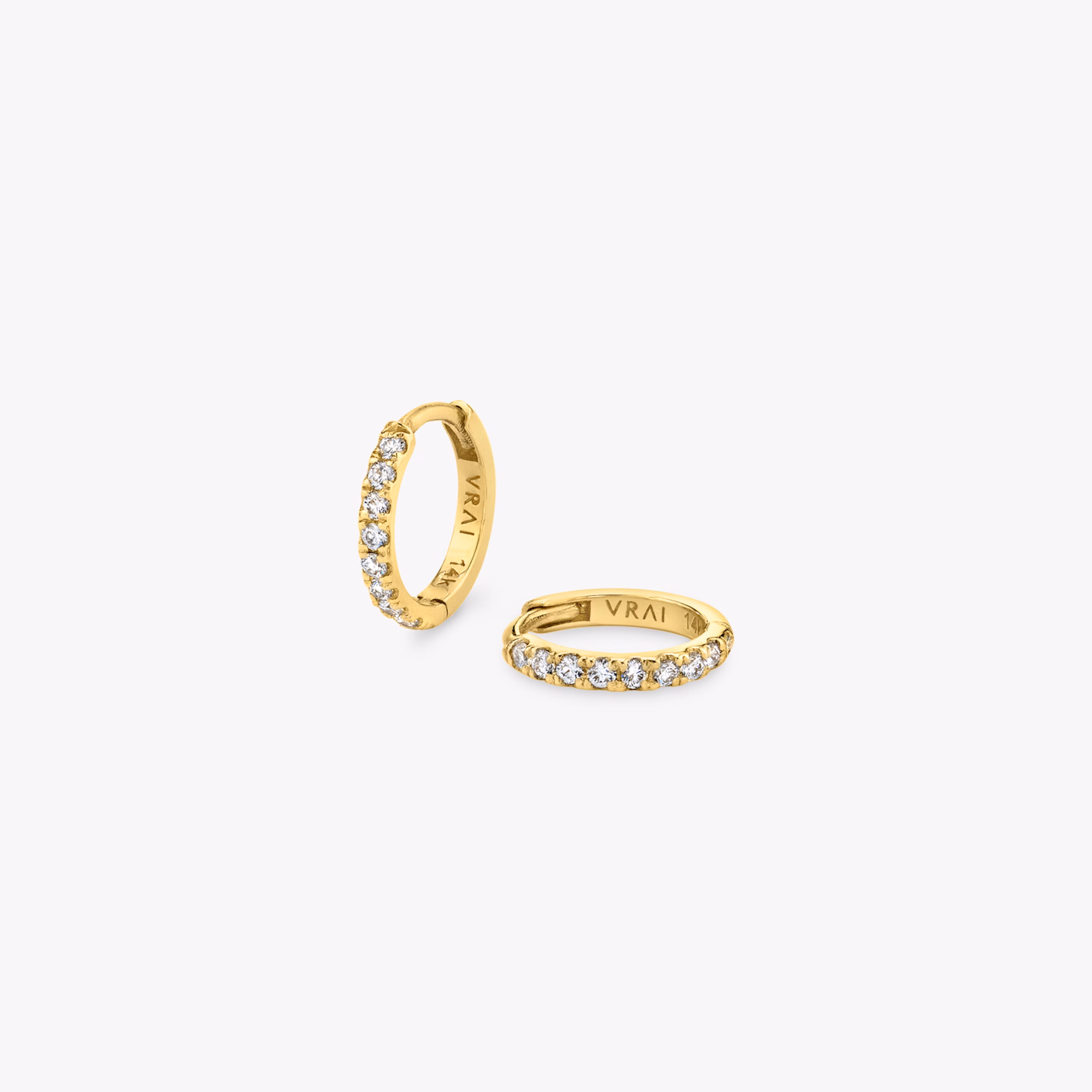 Pavé Huggie Hoops
