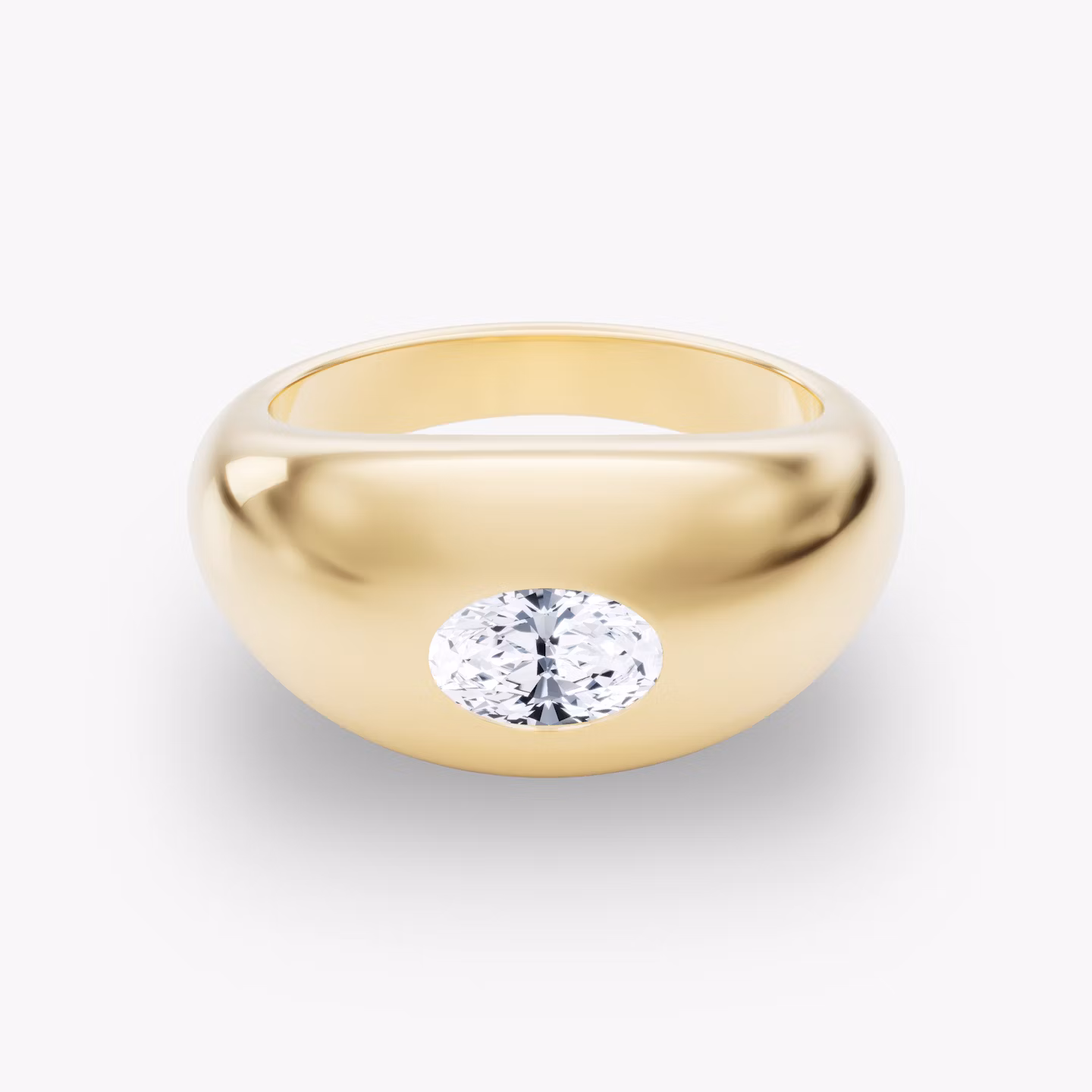 Dome Band Oval | Yellow Gold