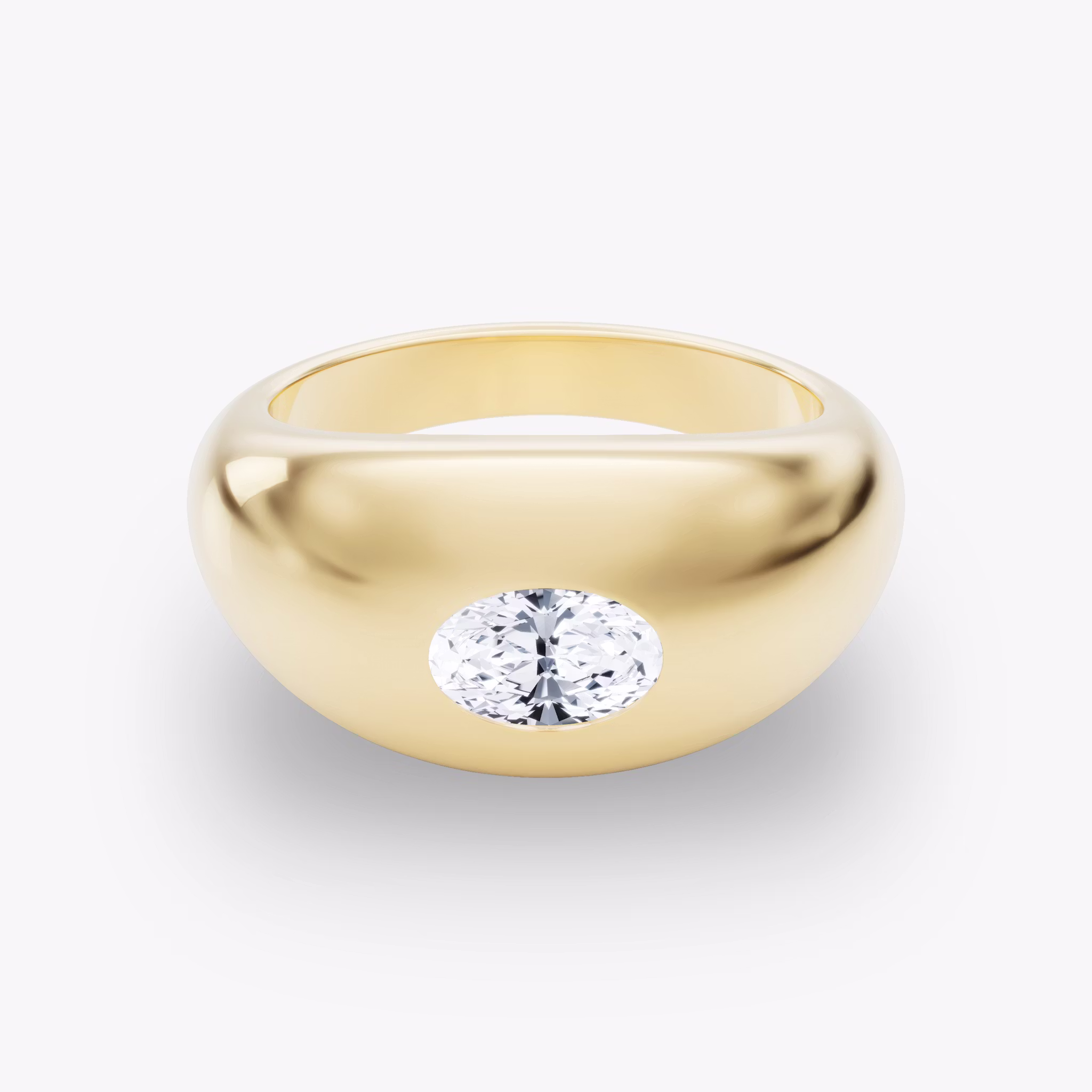 Dome Band Oval | Yellow Gold