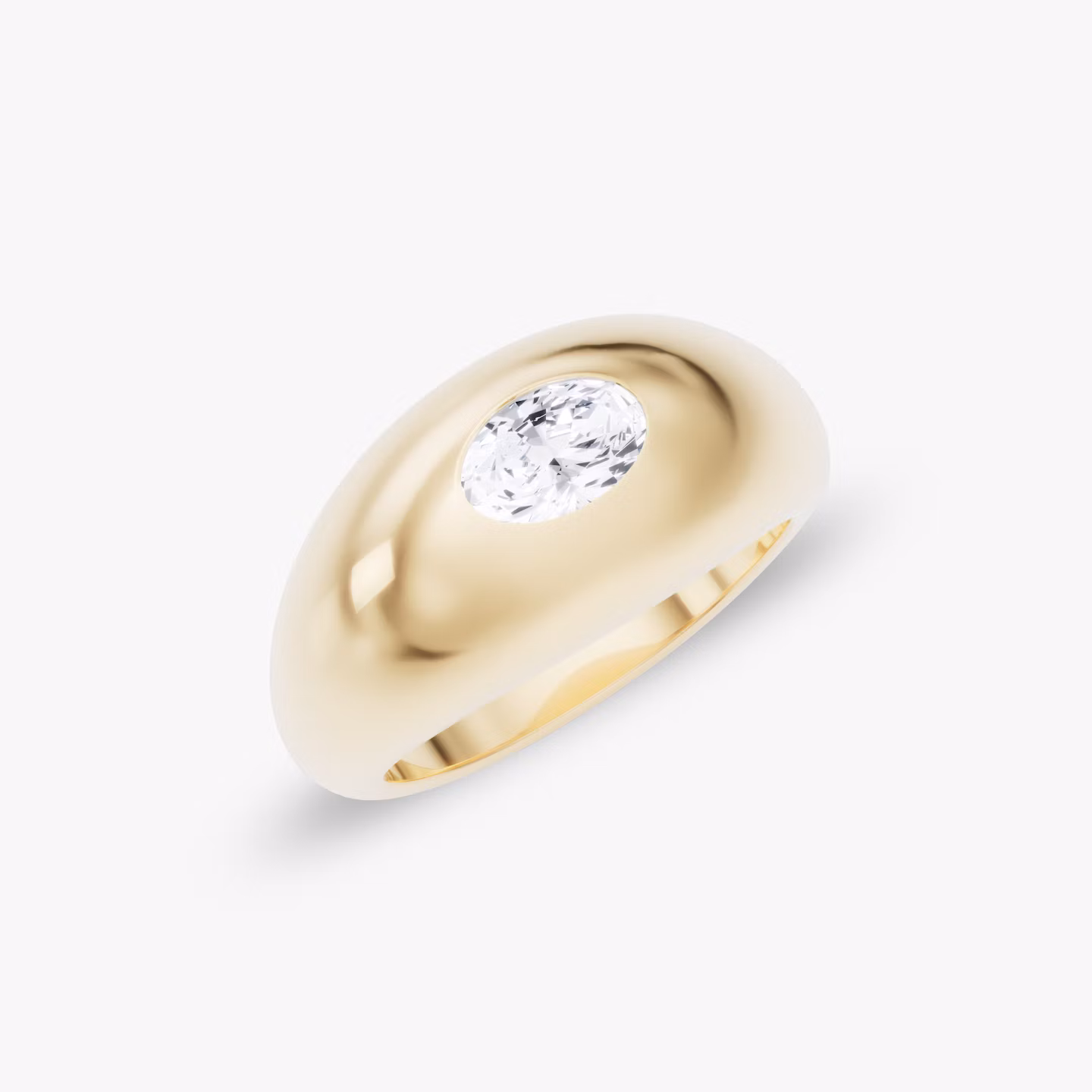 Dome Ring | Oval | 14k | Gelbgold