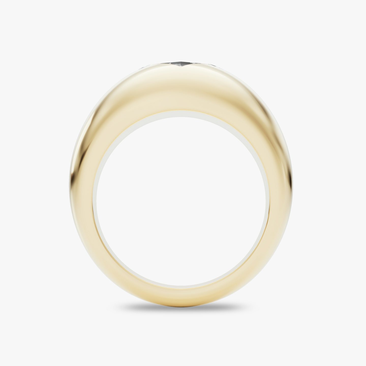 Dome Band | Lozenge | 14k | Yellow Gold