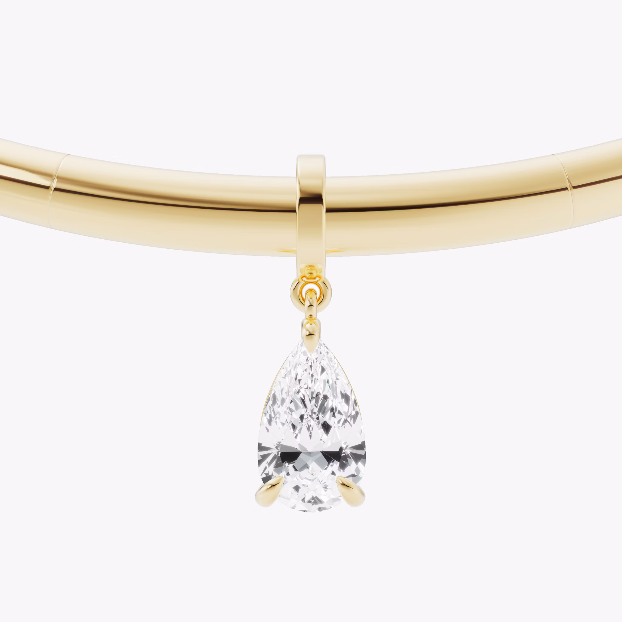 Collier mit Drop Anhänger | Tropfen | 14k | Gelbgold | chainLength: 16.5