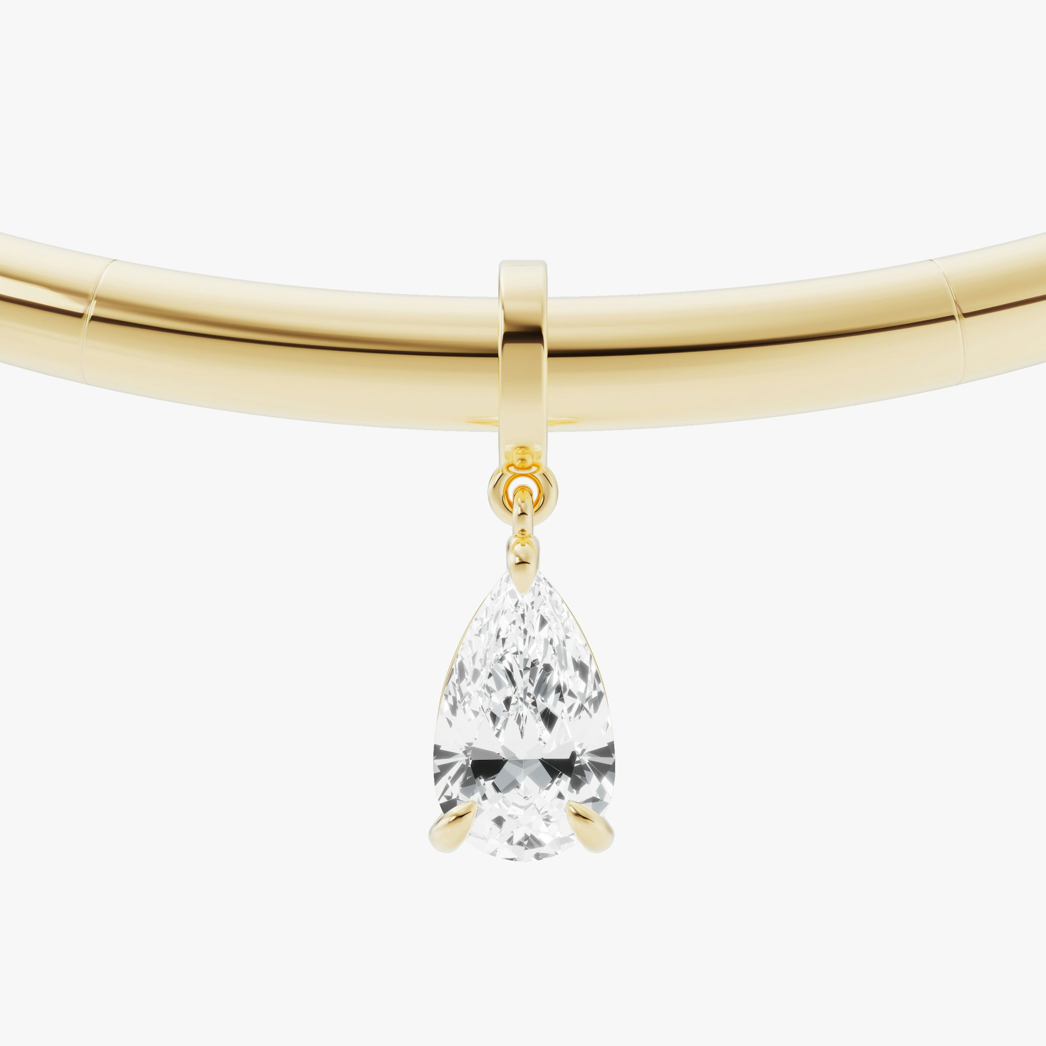 Collier mit Drop Anhänger | Tropfen | 14k | Gelbgold | chainLength: 16.5