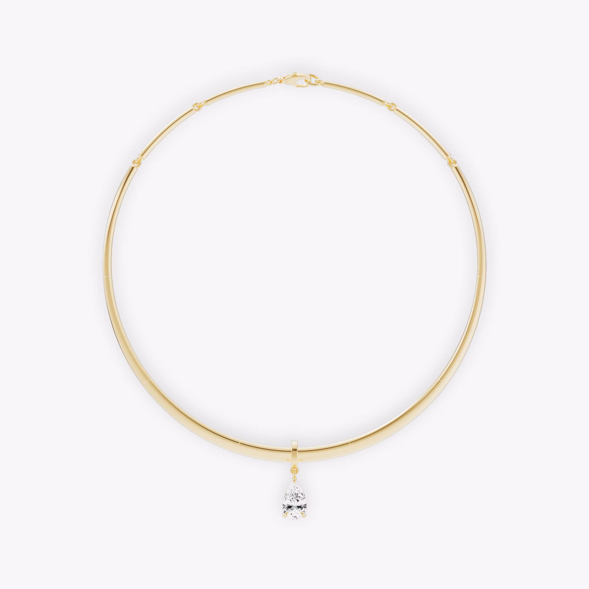 Collier mit Drop Anhänger | Tropfen | 14k | Gelbgold | chainLength: 16.5
