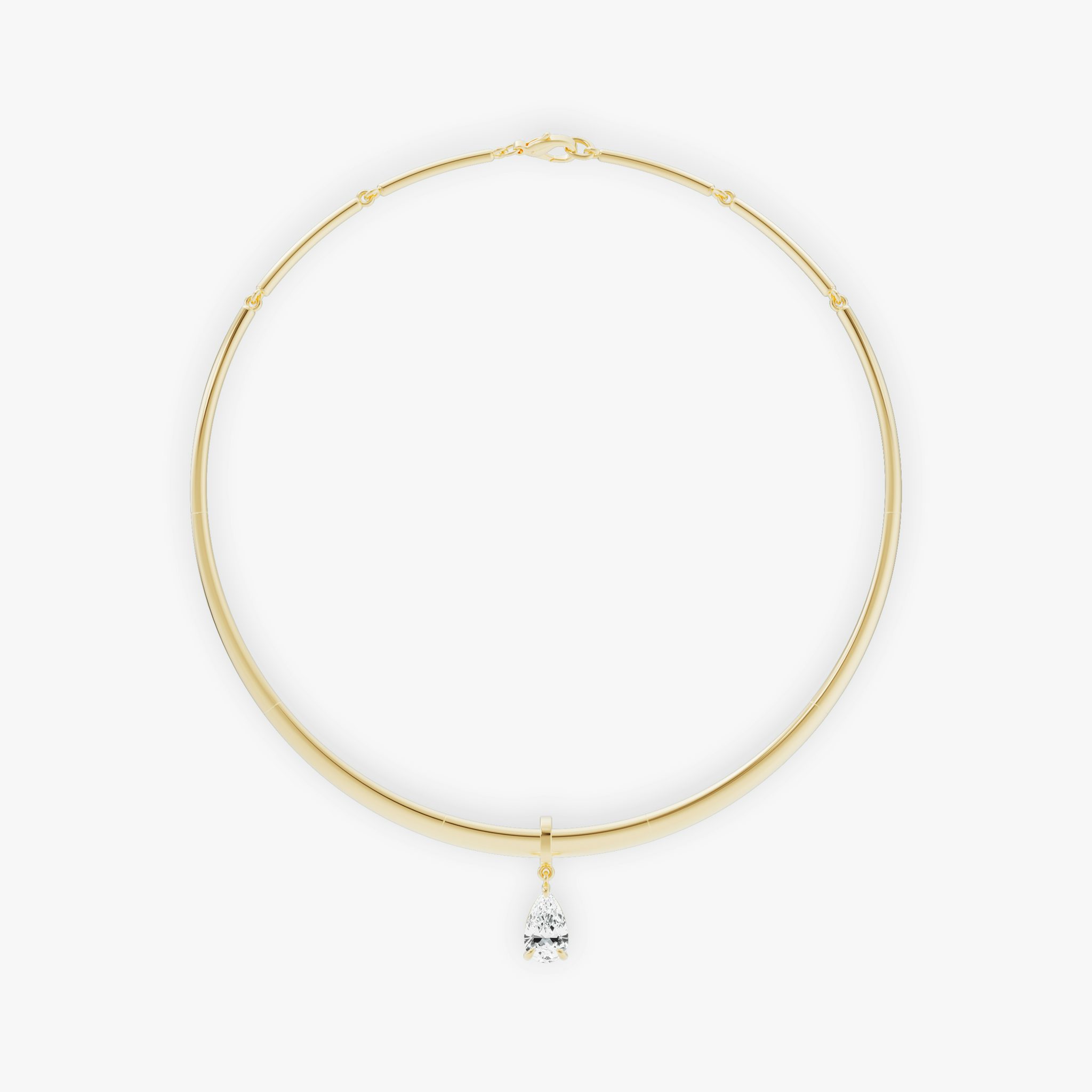 Collier mit Drop Anhänger | Tropfen | 14k | Gelbgold | chainLength: 16.5