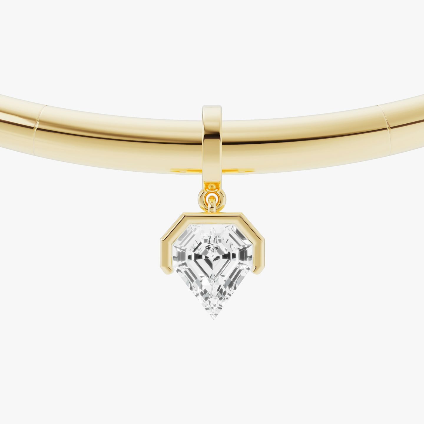 Collar with Drop Pendant | Shield | 14k | Yellow Gold | chainLength: 16.5