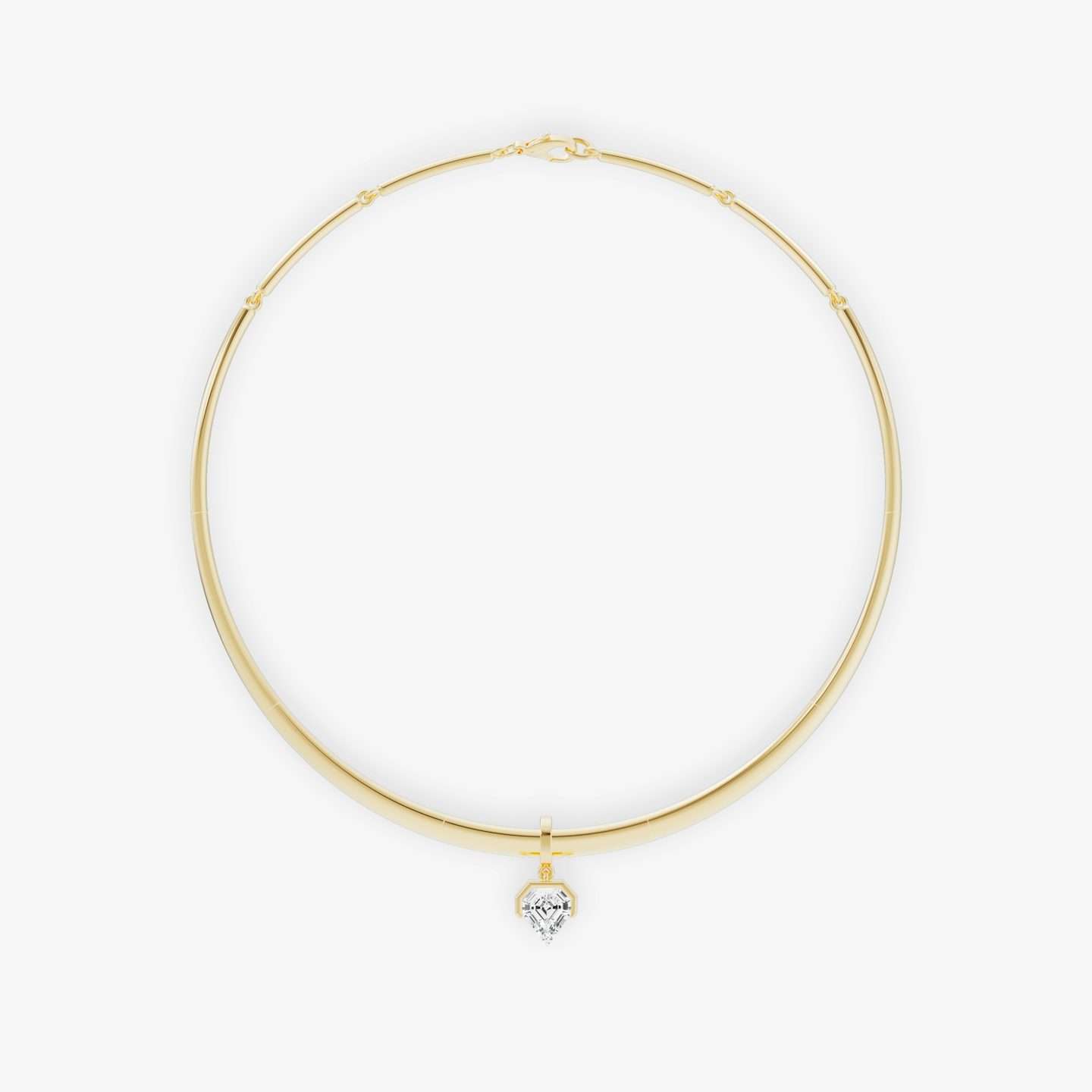 Collar with Drop Pendant | Shield | 14k | Yellow Gold | chainLength: 16.5