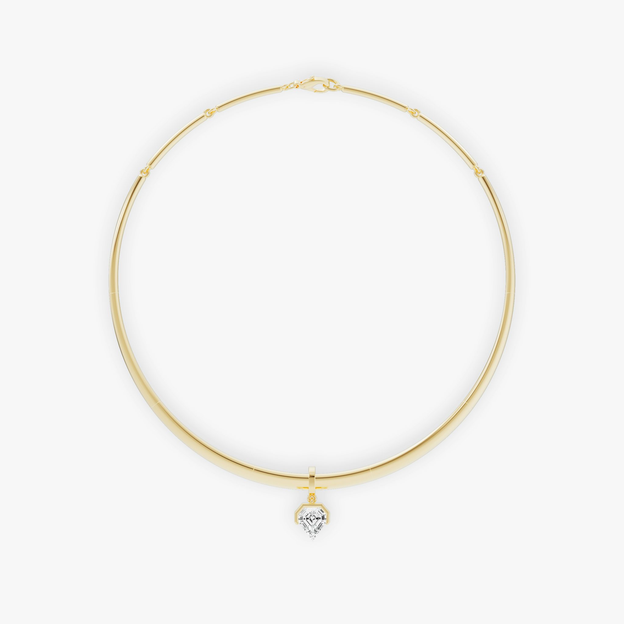 Collar with Drop Pendant | Shield | 14k | Yellow Gold | chainLength: 16.5