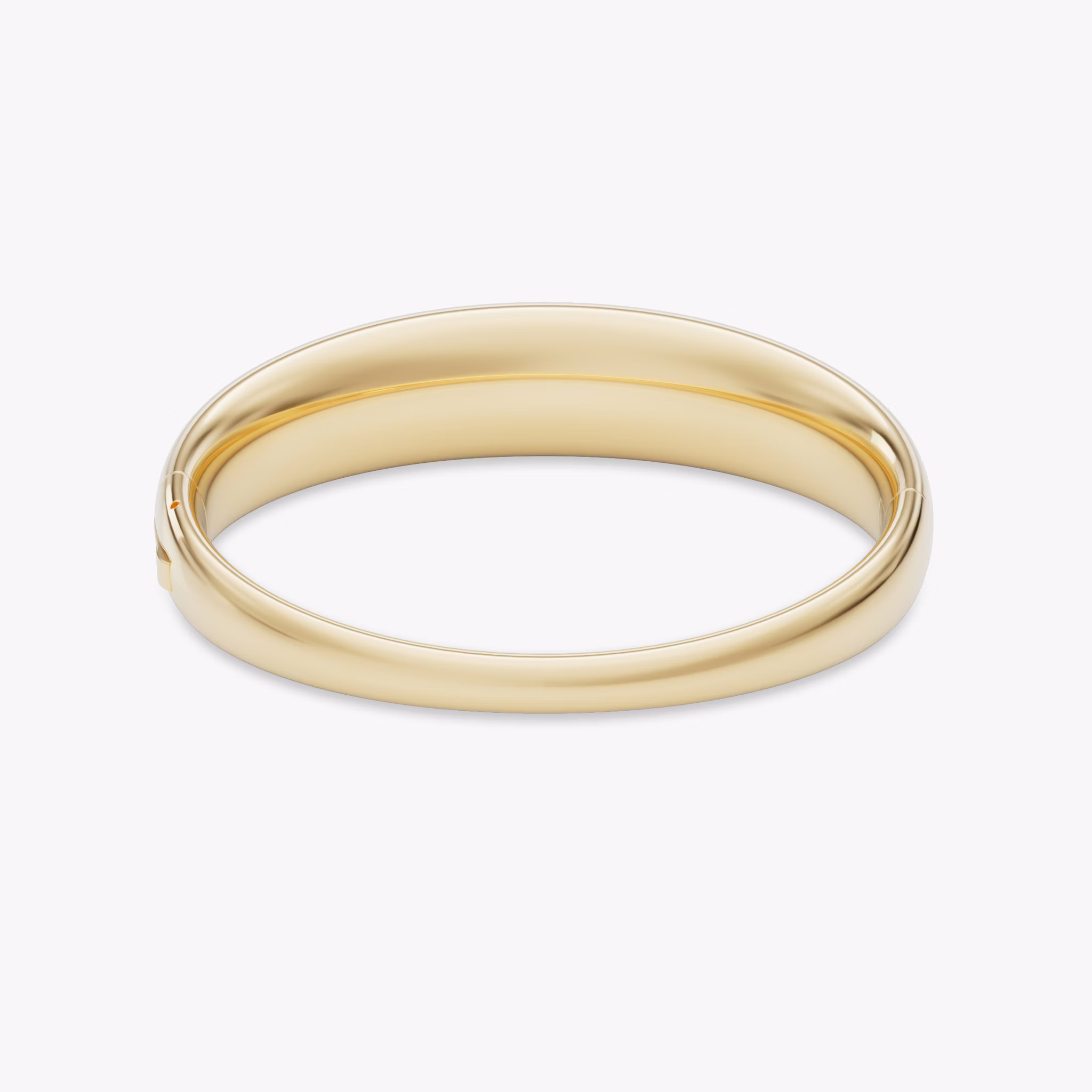 Dome Cuff Bracelet | Lozenge + Half Moon | 14k | Yellow Gold | wristSize: Medium