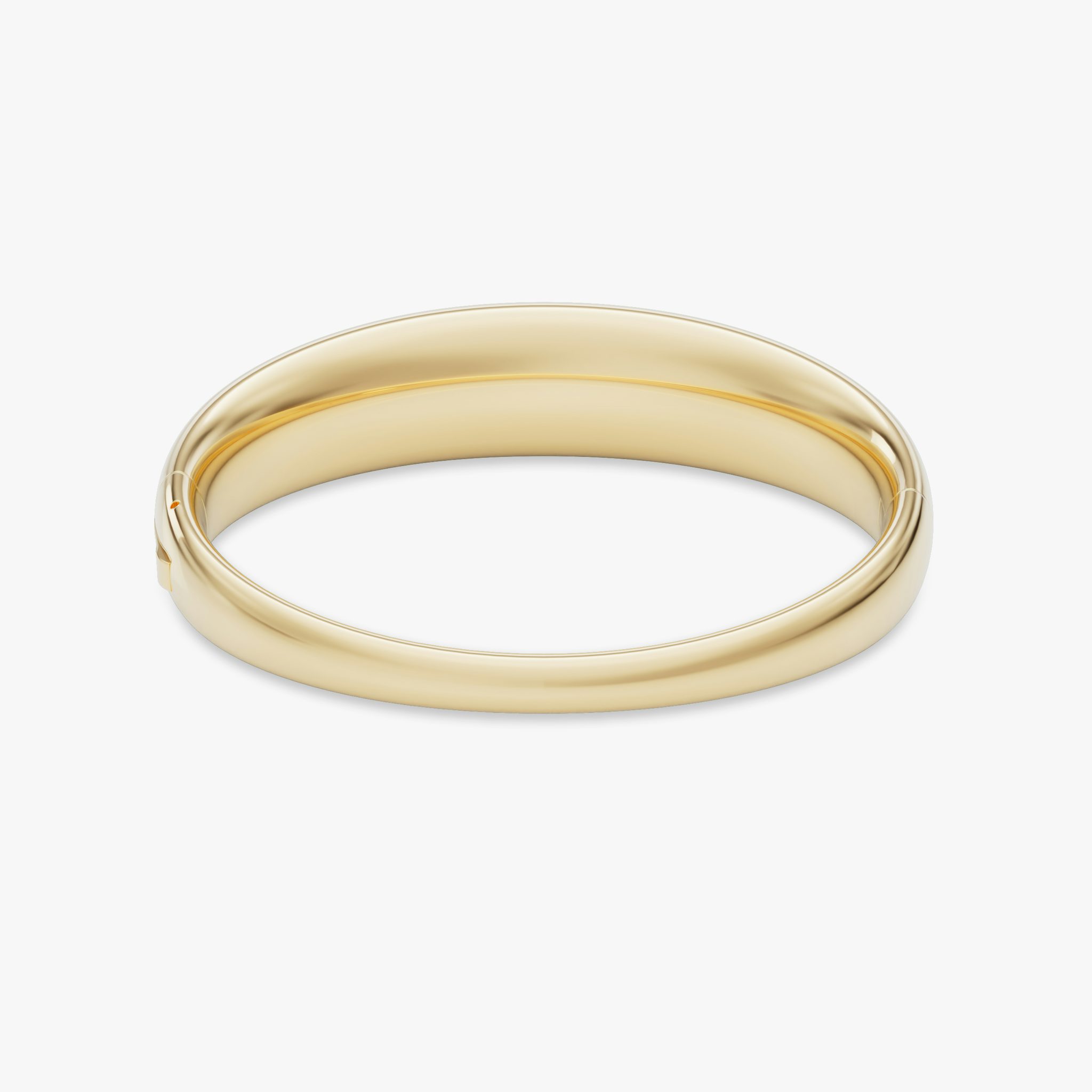 Dome Cuff Bracelet | Lozenge + Half Moon | 14k | Yellow Gold | wristSize: Medium