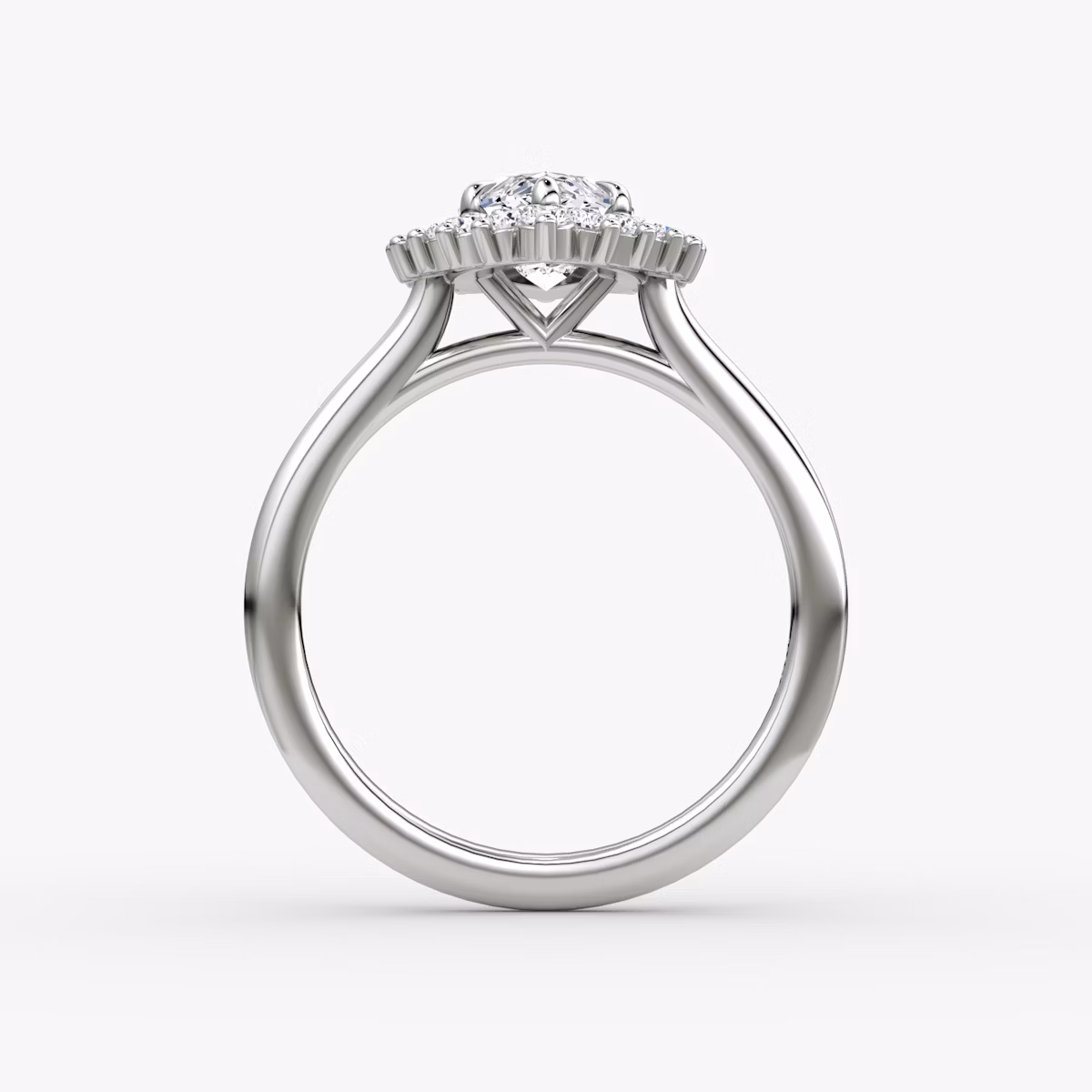 The Floral Cathedral | Marquise | 18k | White Gold | bandAccent: Plain | diamondOrientation: vertical | caratWeight: other