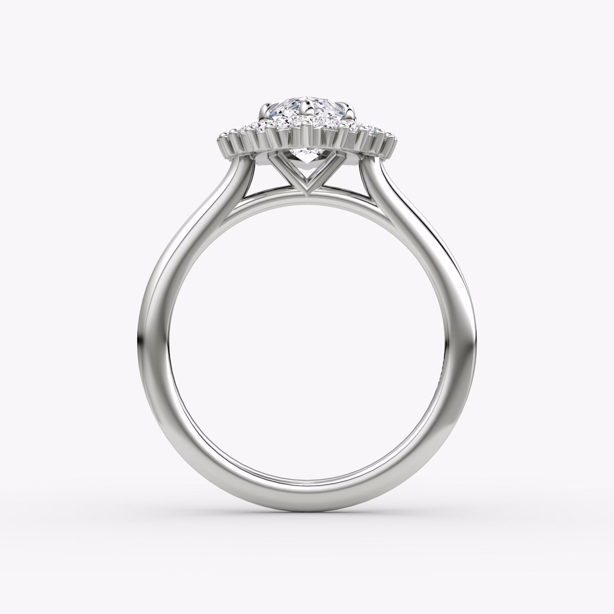 The Floral Cathedral | Marquise | 18k | White Gold | bandAccent: Plain | diamondOrientation: vertical | caratWeight: other
