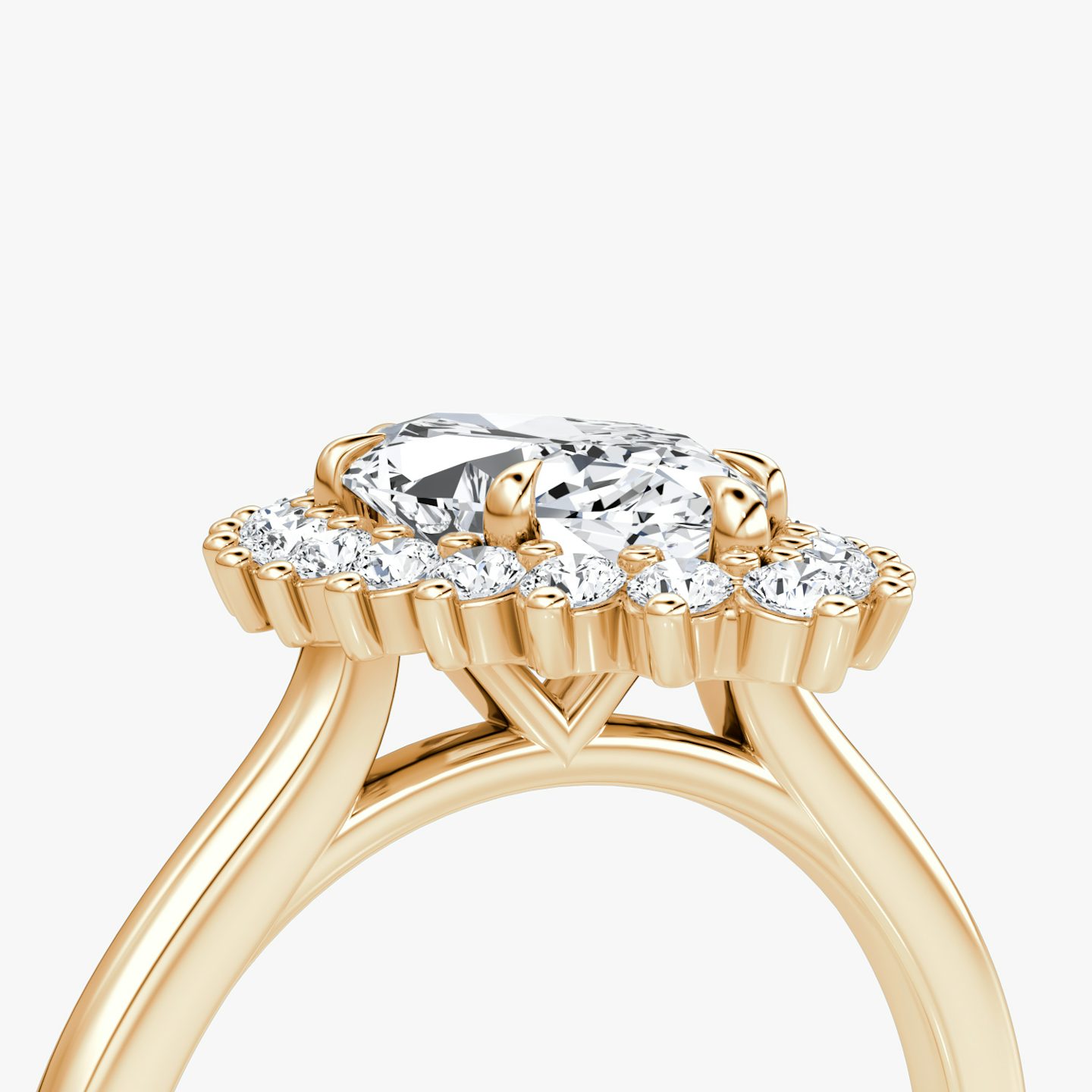 The Floral Cathedral  | Marquise | 14k | Rose Gold | bandAccent: Plain | diamondOrientation: vertical | caratWeight: other