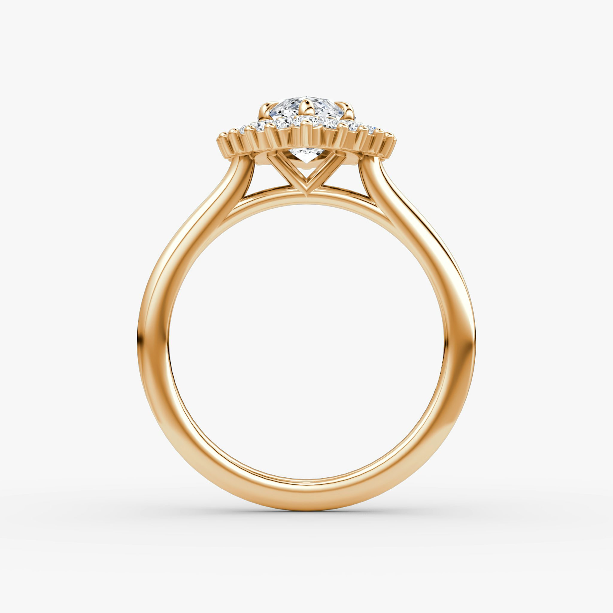 The Floral Cathedral | Marquise | 14k | Rose Gold | bandAccent: Plain | diamondOrientation: vertical | caratWeight: other
