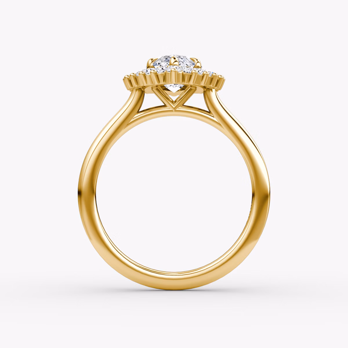 The Floral Cathedral | Marquise | 18k | Yellow Gold | bandAccent: Plain | diamondOrientation: vertical | caratWeight: other