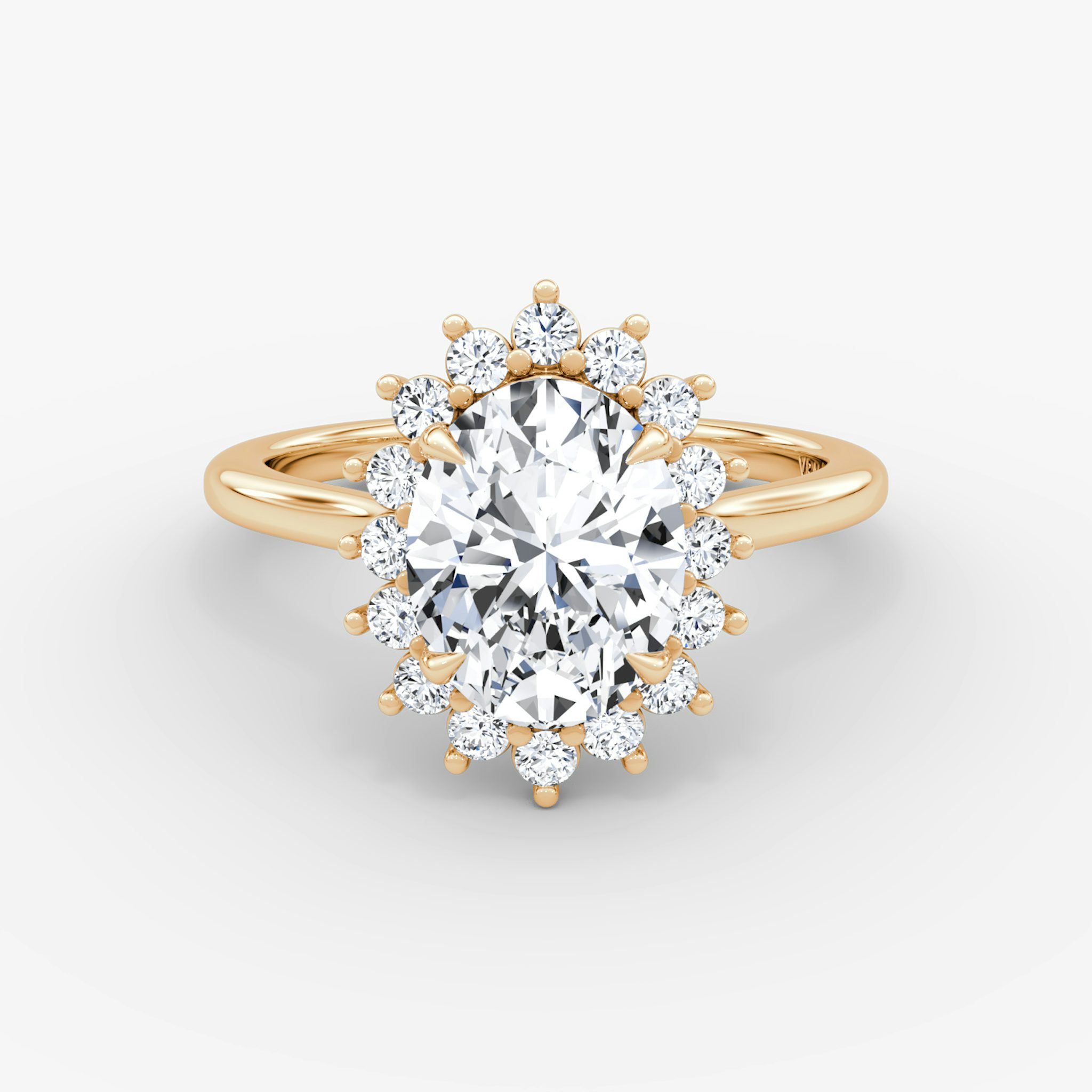 The Floral Cathedral | Oval | 14k | Rose Gold | bandAccent: Plain | diamondOrientation: vertical | caratWeight: other