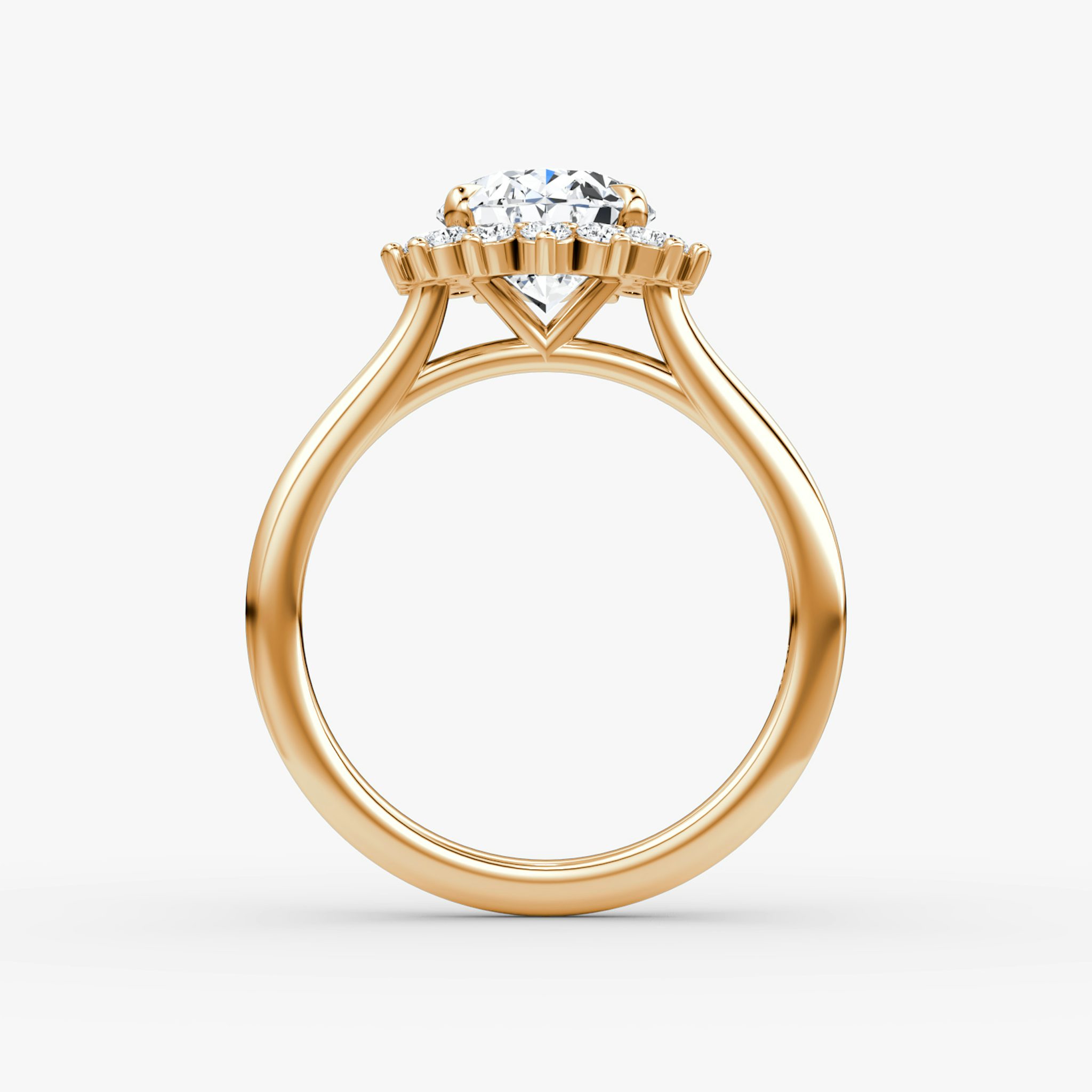 The Floral Cathedral | Oval | 14k | Rose Gold | bandAccent: Plain | diamondOrientation: vertical | caratWeight: other