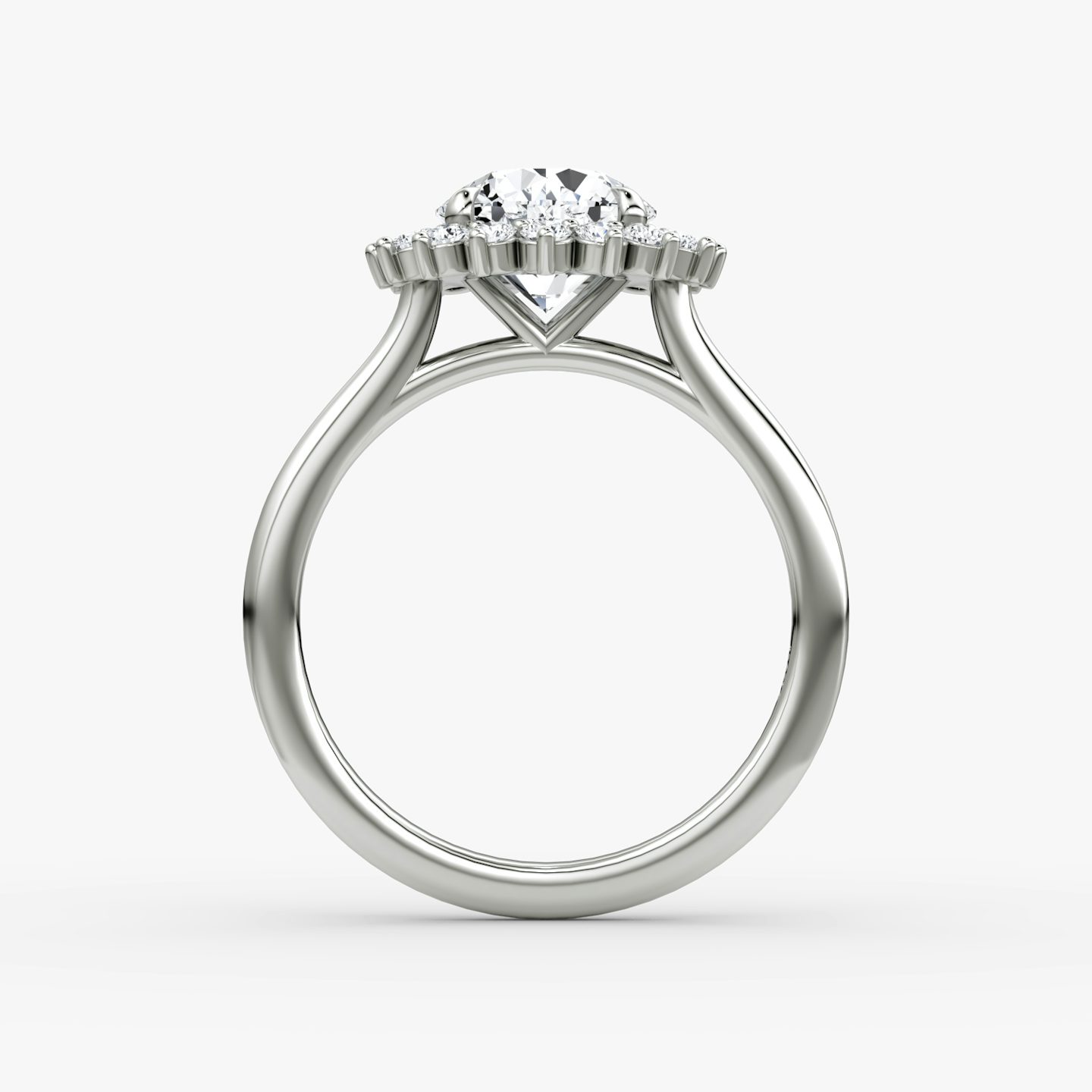 The Floral Cathedral  | Round Brilliant | Platinum | bandAccent: Plain | caratWeight: other | diamondOrientation: vertical