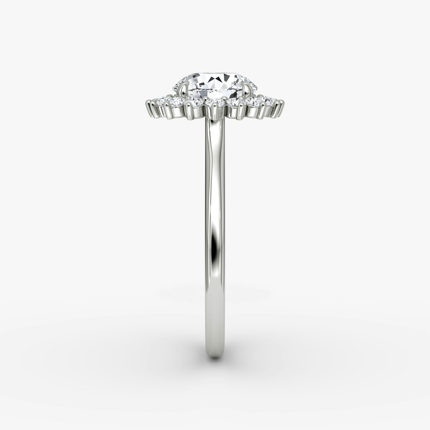 The Floral Cathedral  | Round Brilliant | 18k | White Gold | bandAccent: Plain | caratWeight: 2.0ct | diamondOrientation: vertical