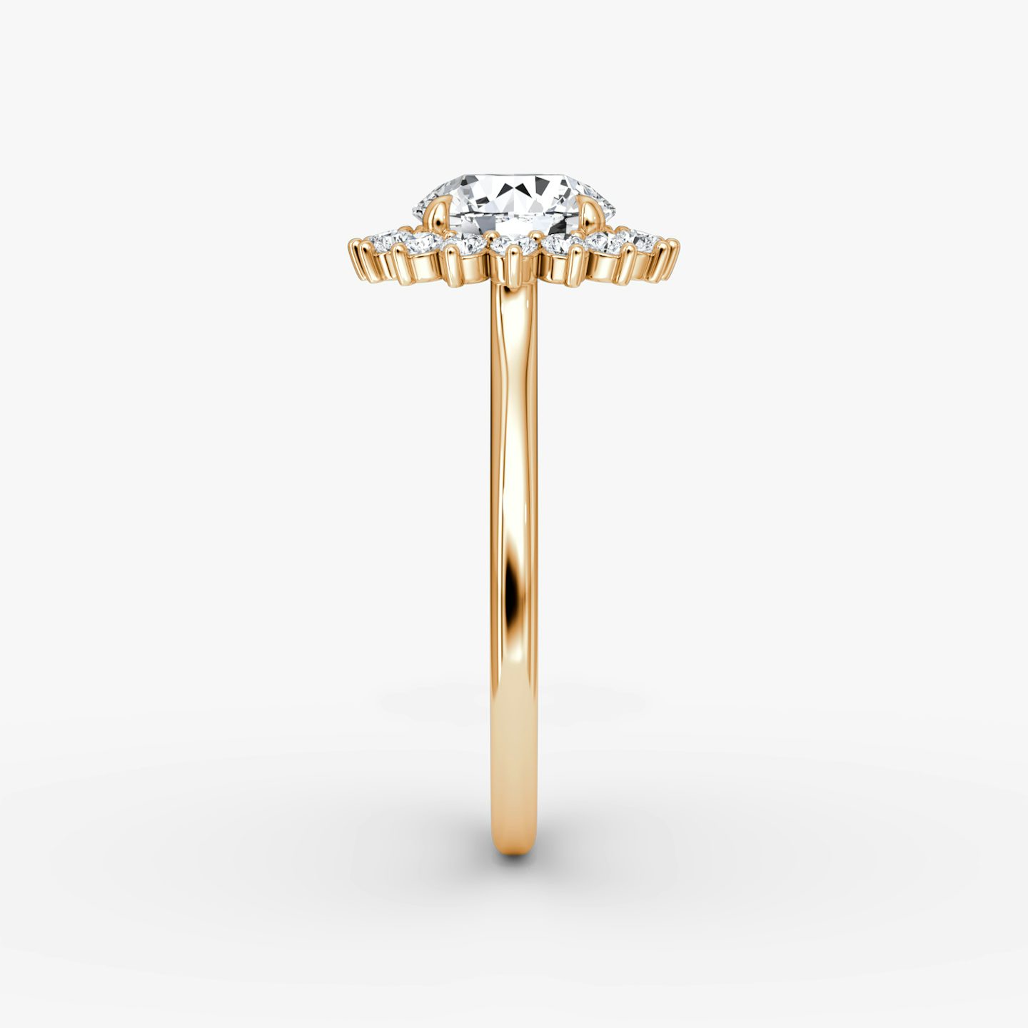 The Floral Cathedral  | Round Brilliant | 14k | Rose Gold | bandAccent: Plain | caratWeight: 2.0ct | diamondOrientation: vertical