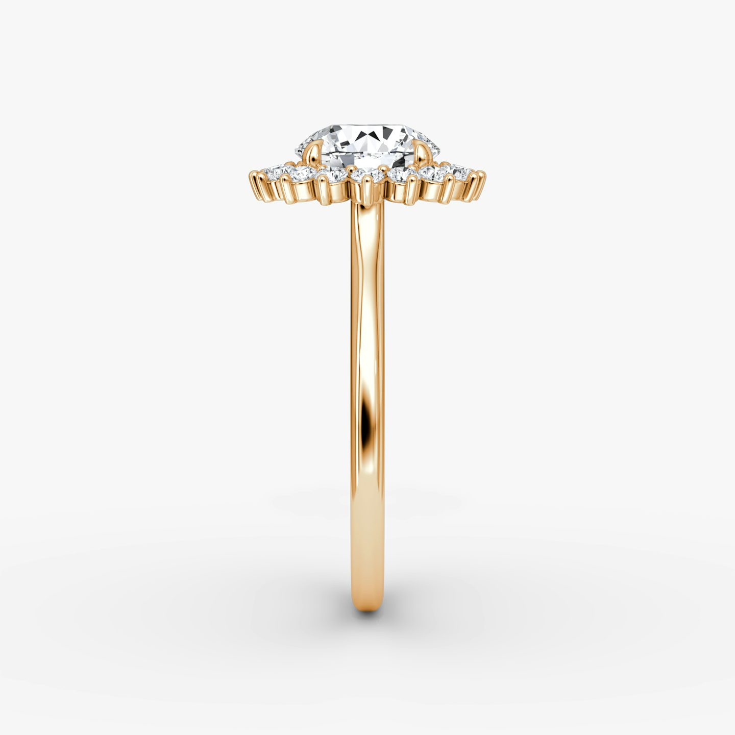 The Floral Cathedral  | Round Brilliant | 14k | Rose Gold | bandAccent: Plain | caratWeight: 1.0ct | diamondOrientation: vertical