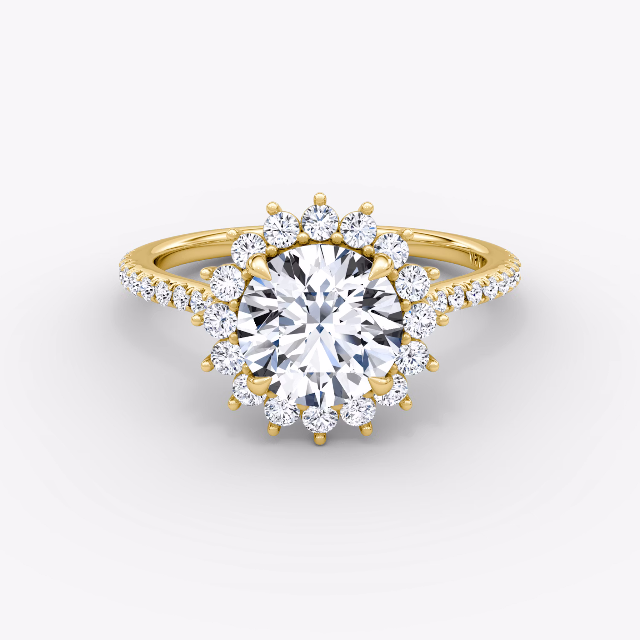 The Floral Cathedral Round Brilliant | Yellow Gold
