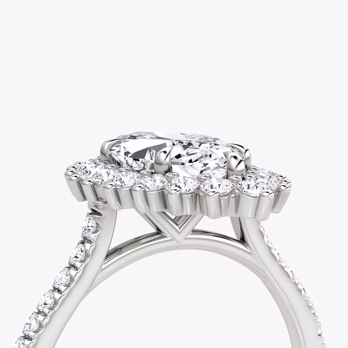 The Floral Cathedral | Marquise | 18k | White Gold | bandAccent: Pavé | diamondOrientation: vertical | caratWeight: other