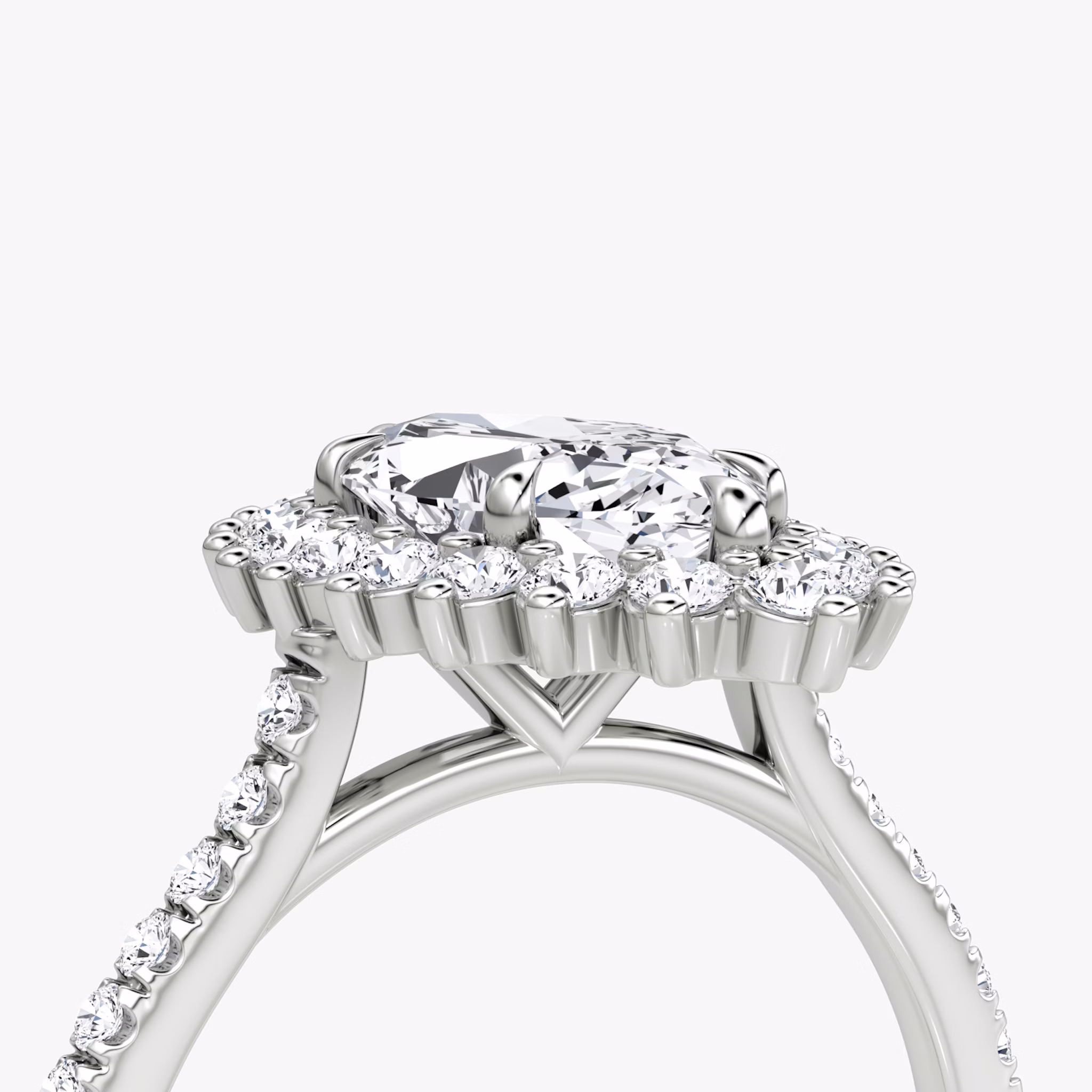 The Floral Cathedral | Marquise | 18k | White Gold | bandAccent: Pavé | diamondOrientation: vertical | caratWeight: other