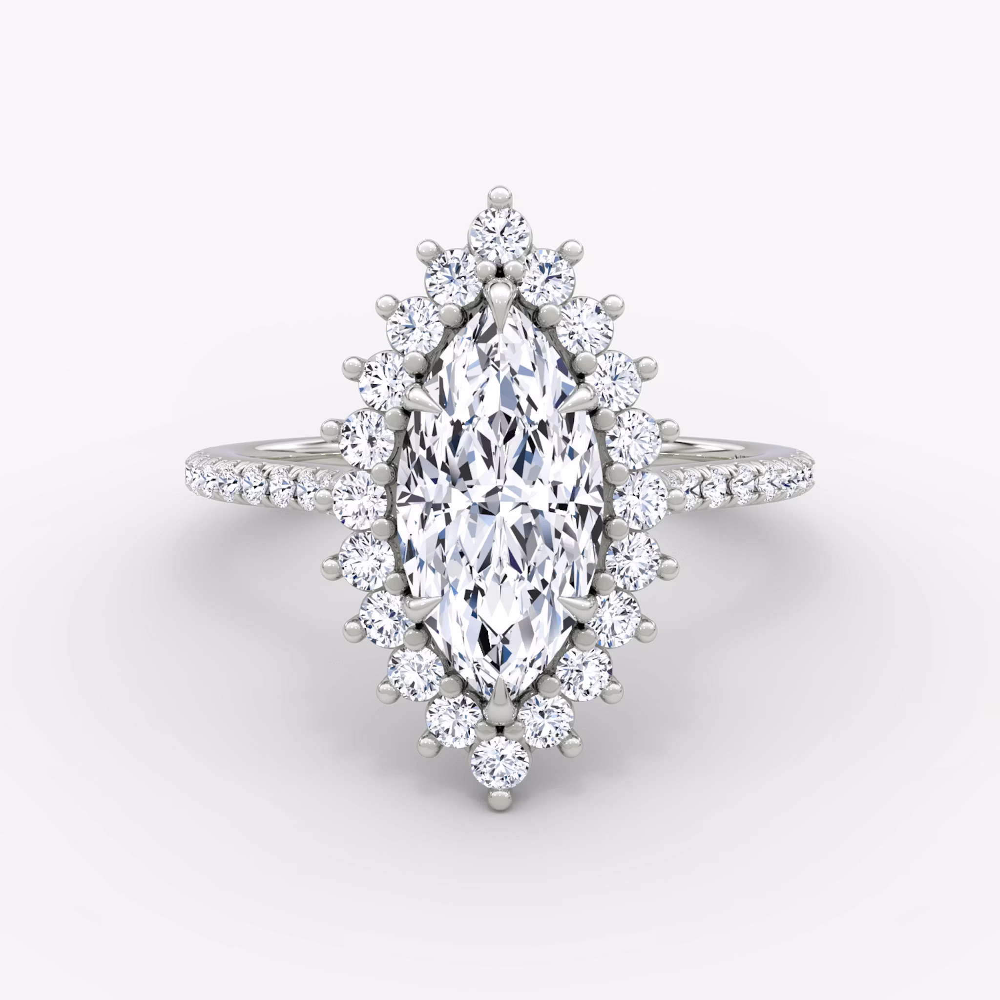 The Floral Cathedral Marquise | Platinum