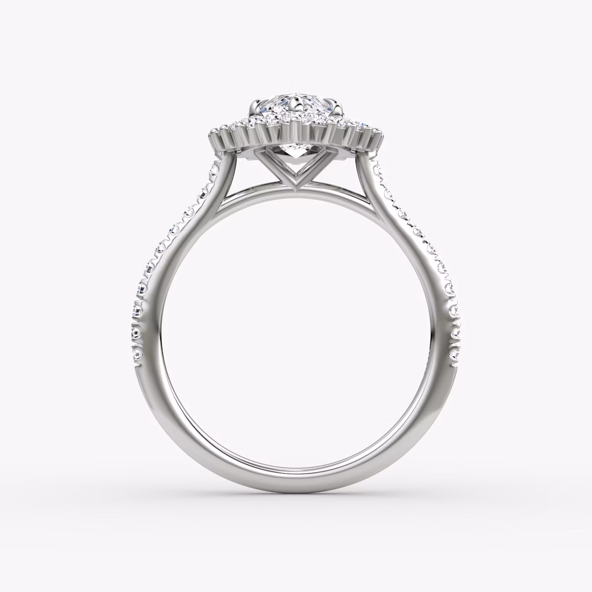 The Floral Cathedral | Marquise | 18k | White Gold | bandAccent: Pavé | diamondOrientation: vertical | caratWeight: other