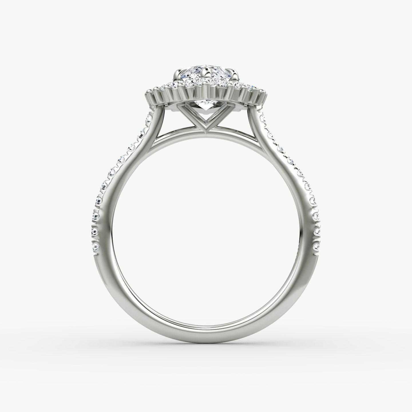 The Floral Cathedral  | Marquise | 18k | White Gold | bandAccent: Pavé | diamondOrientation: vertical | caratWeight: other