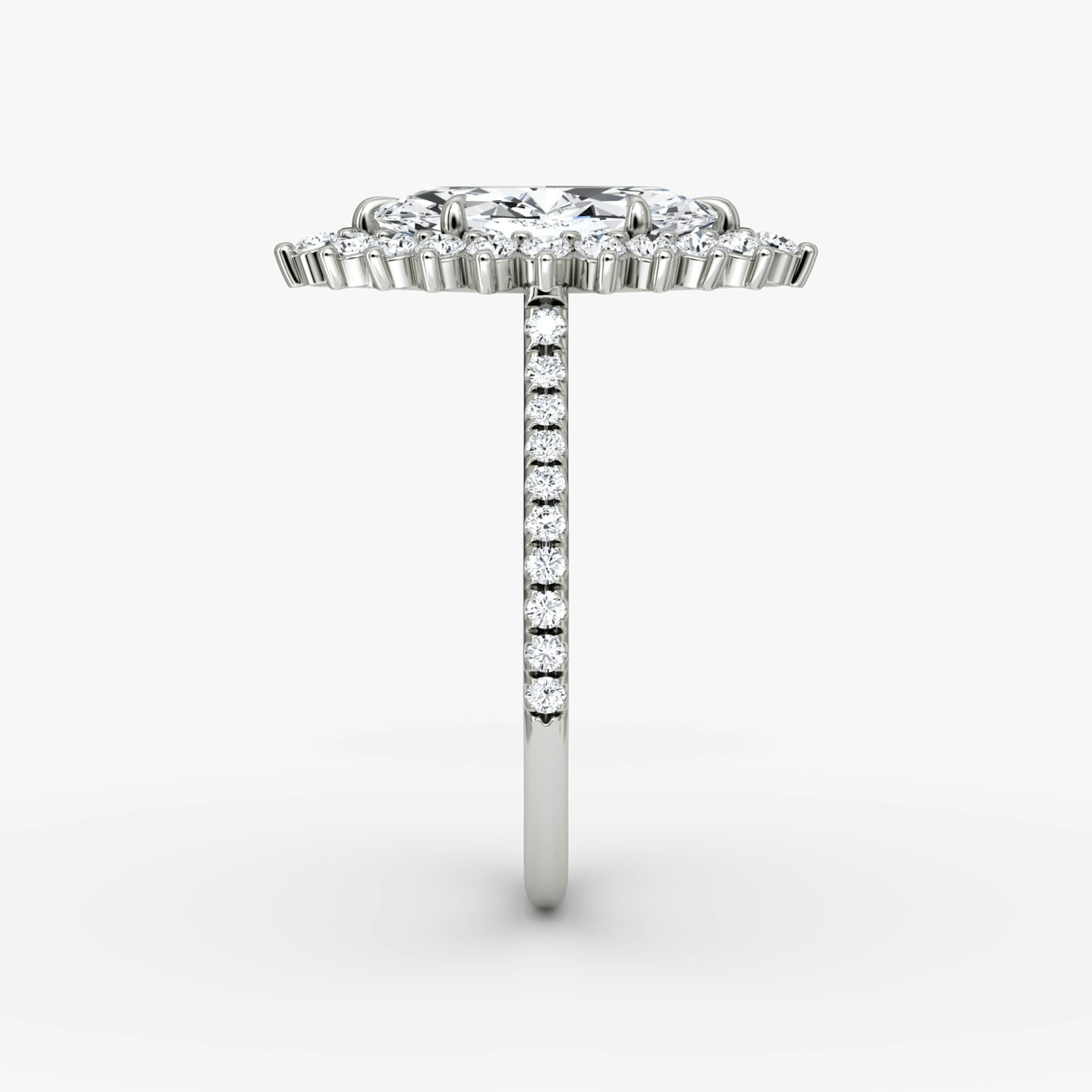 The Floral Cathedral  | Marquise | 18k | White Gold | bandAccent: Pavé | diamondOrientation: vertical | caratWeight: other
