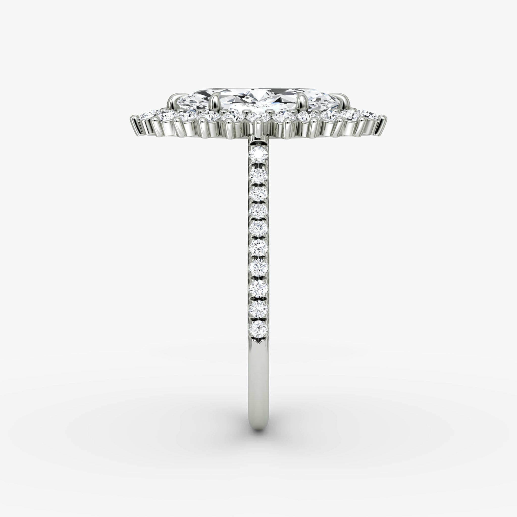 The Floral Cathedral | Marquise | 18k | White Gold | bandAccent: Pavé | diamondOrientation: vertical | caratWeight: other