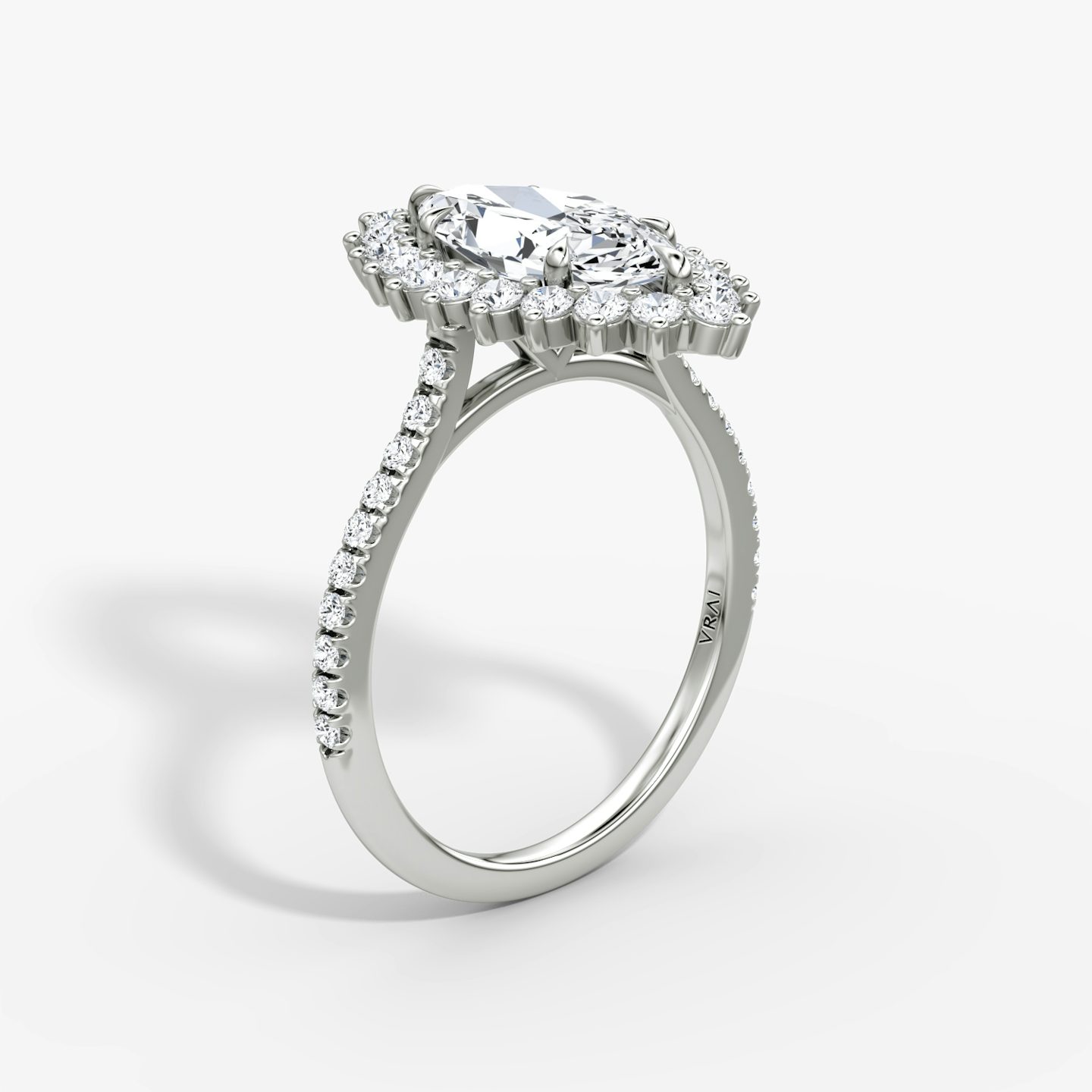 The Floral Cathedral  | Marquise | 18k | White Gold | bandAccent: Pavé | diamondOrientation: vertical | caratWeight: other