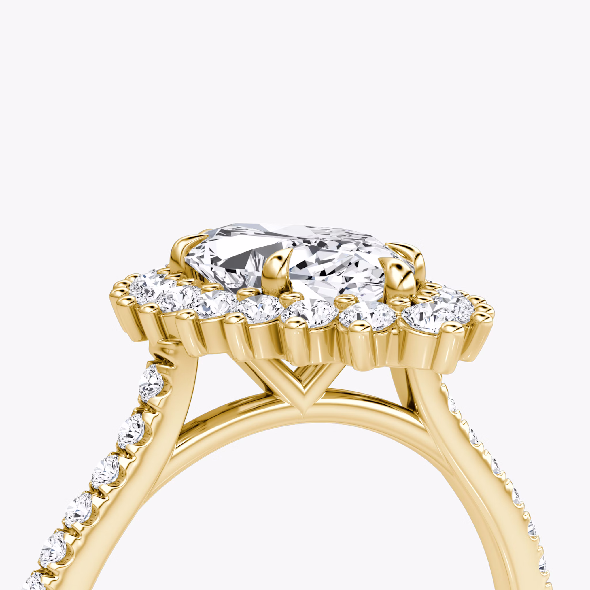 The Floral Cathedral | Marquise | 18k | Yellow Gold | bandAccent: Pavé | diamondOrientation: vertical | caratWeight: other